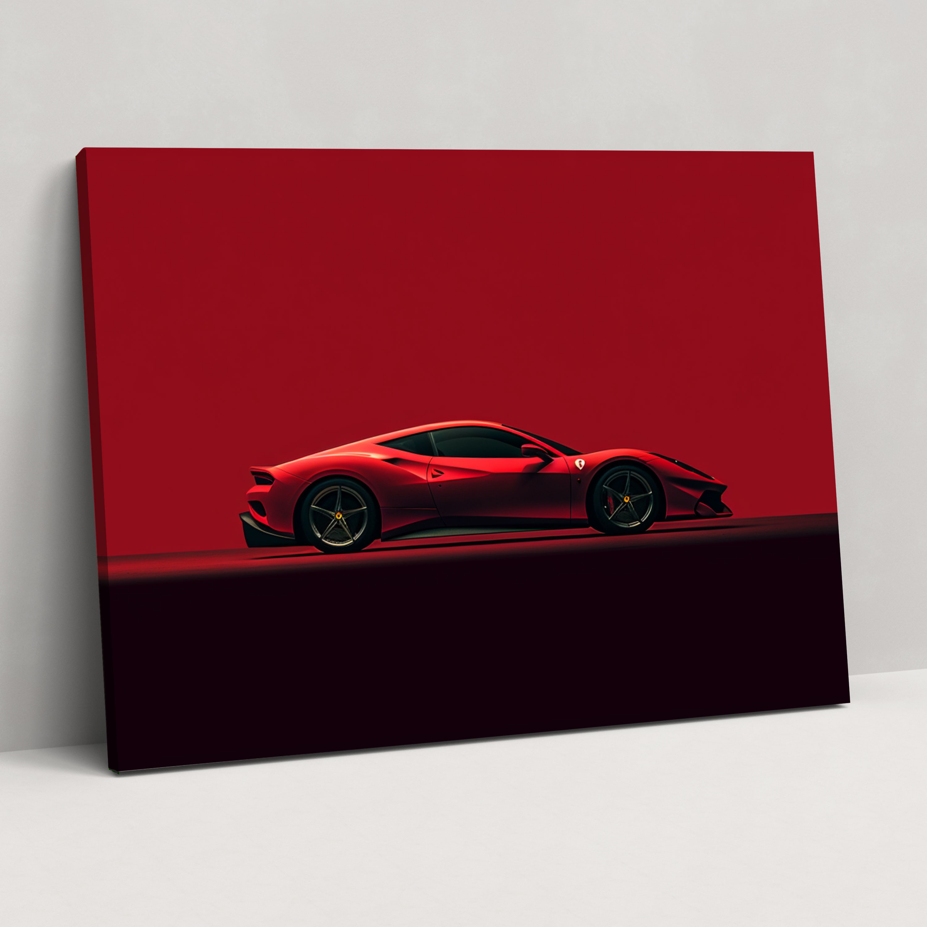 Ferrari Canvas Print - Minimalist Graphic Wall Art - Ferrari, Ferrari, Canvas Print, Canvas Wall Art