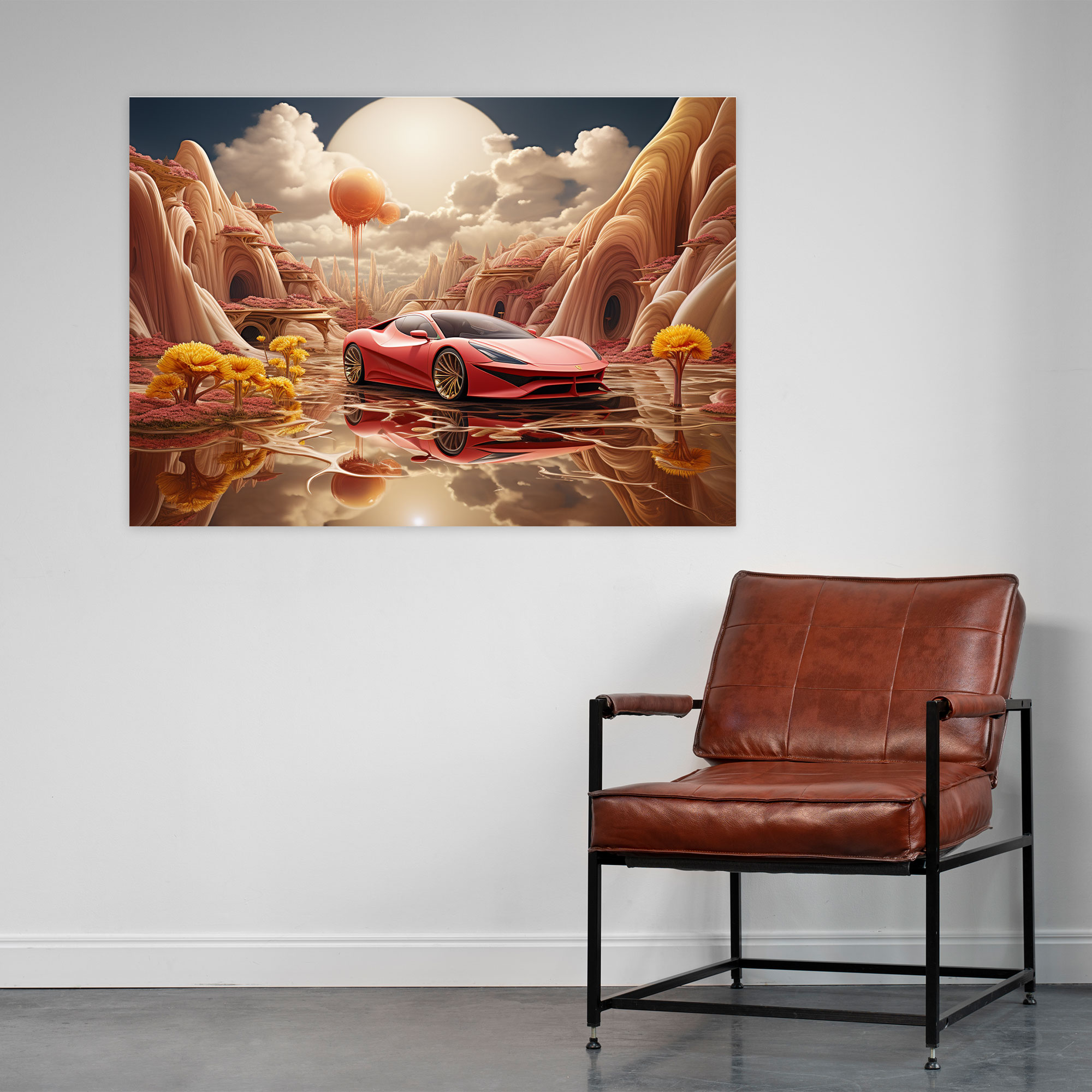 Ferrari Canvas Print - Surreal Dreamlike Wall Art - Ferrari, Ferrari, Wall Decoration, Canvas Print