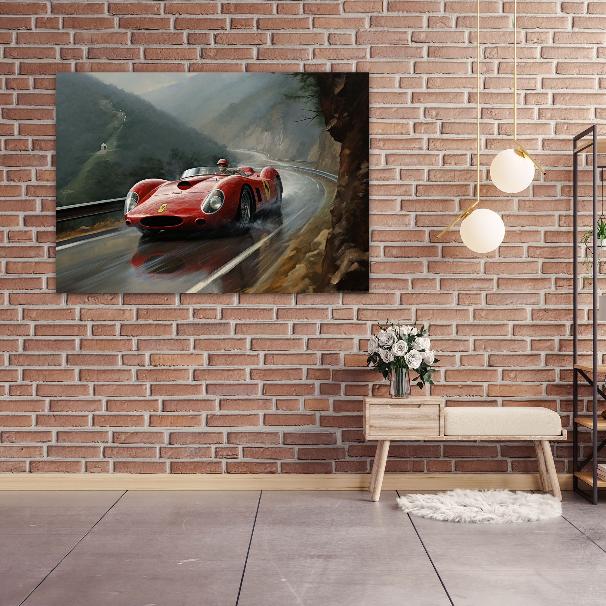 Ferrari Canvas Print - Ferrari, Elegance, Wall Decoration, Canvas Wall Art