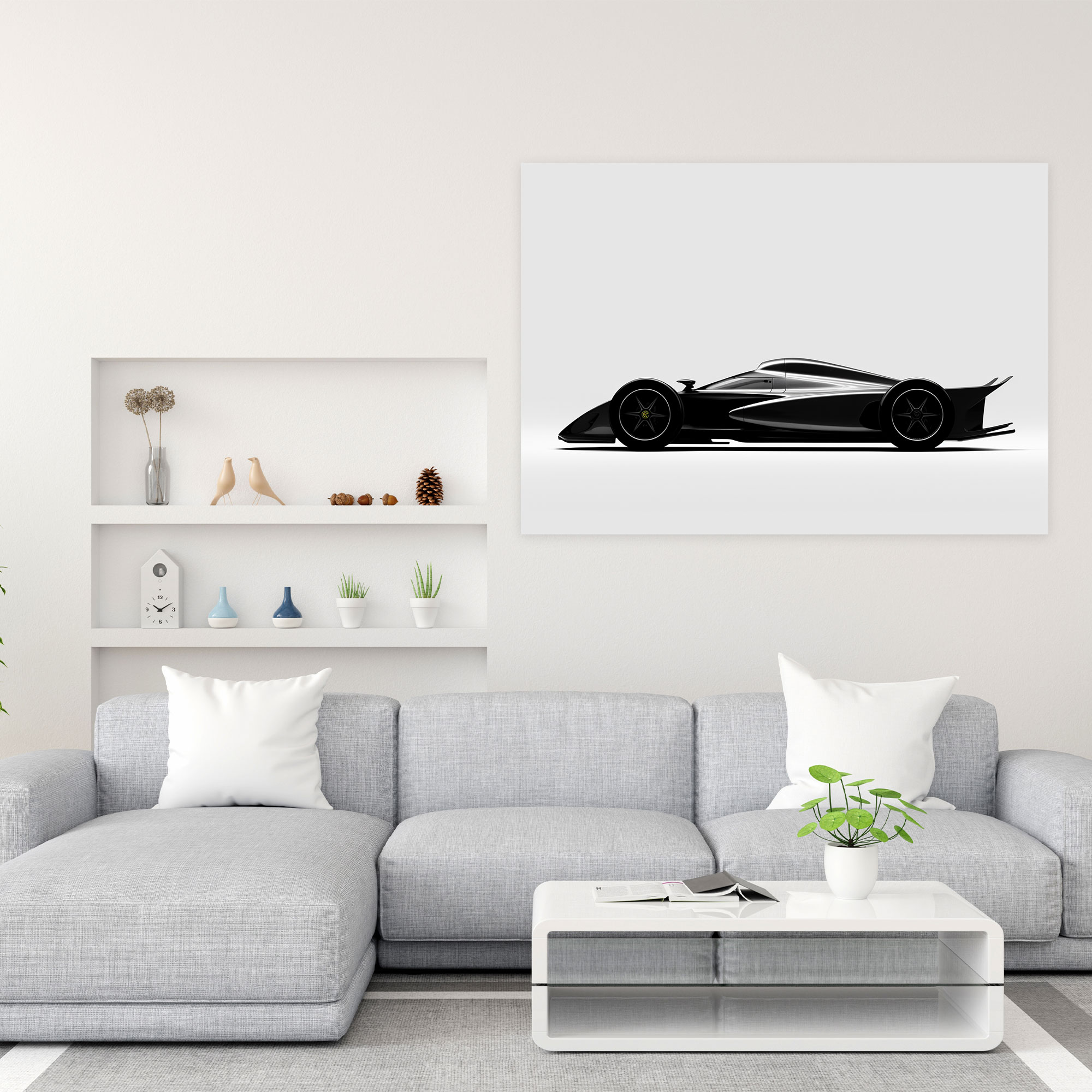Ferrari Wall Art - Ferrari, Ferrari Racing Car, Wall Decoration, Sleek Lines