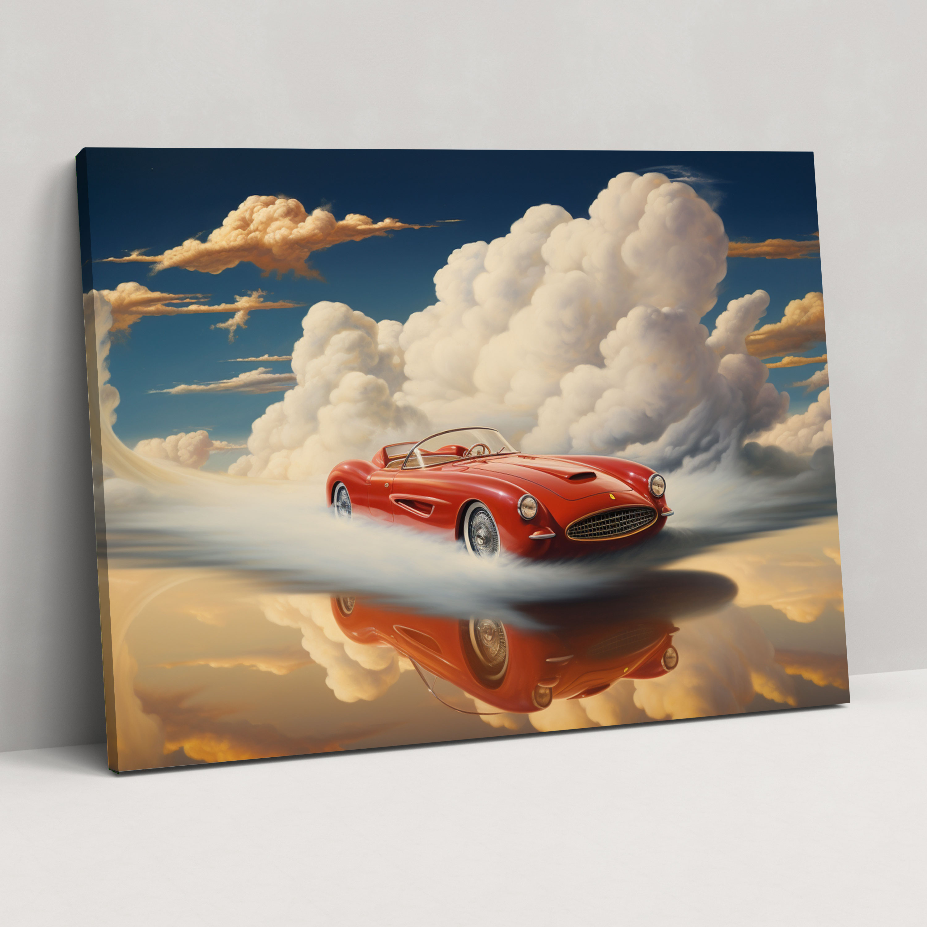 Ferrari Canvas Print - Ferrari, Ferrari Canvas Print, Defying Gravity, Clouds