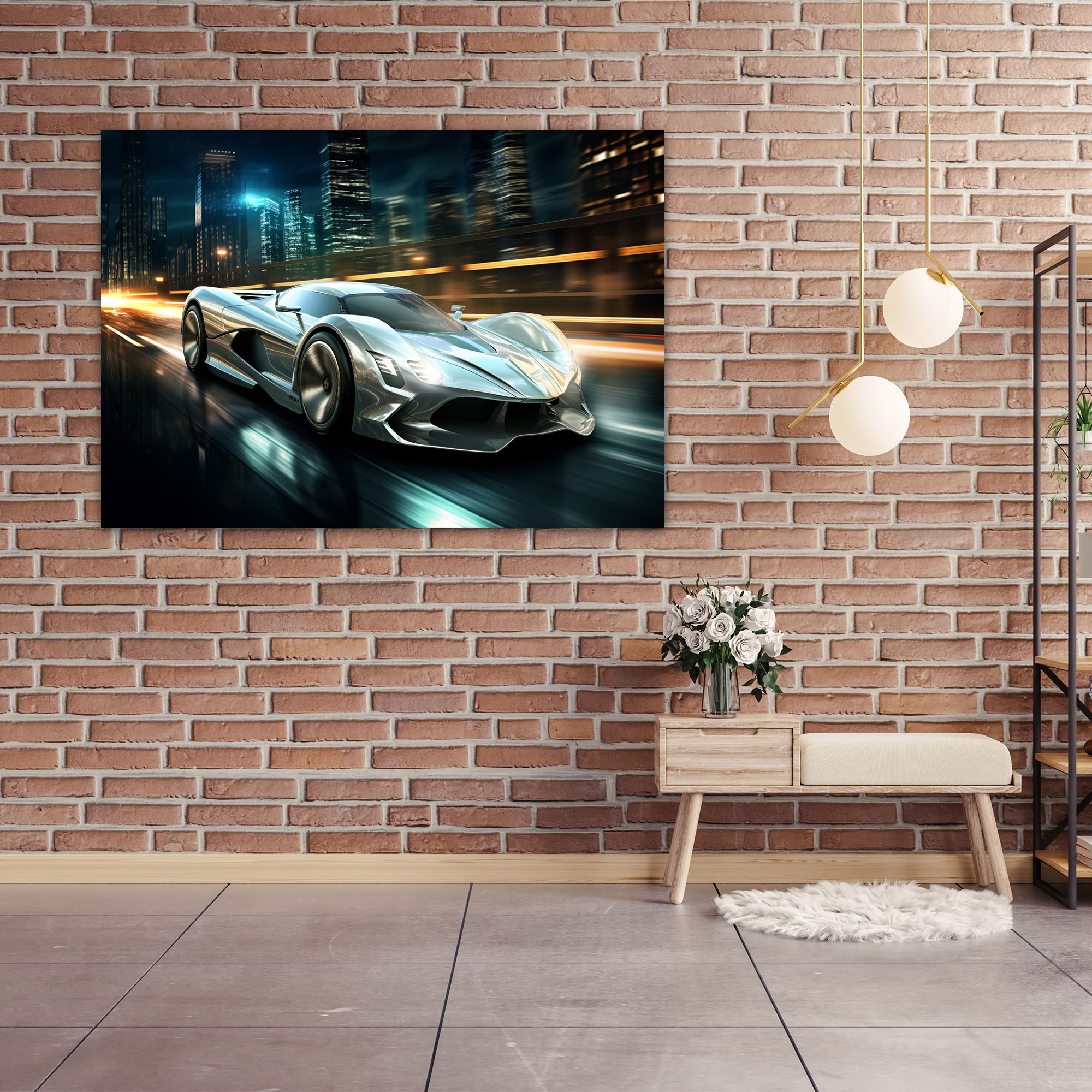 Ferrari Wall Decoration - Ferrari, Digital Illustration, Wall Art, Home Decoration