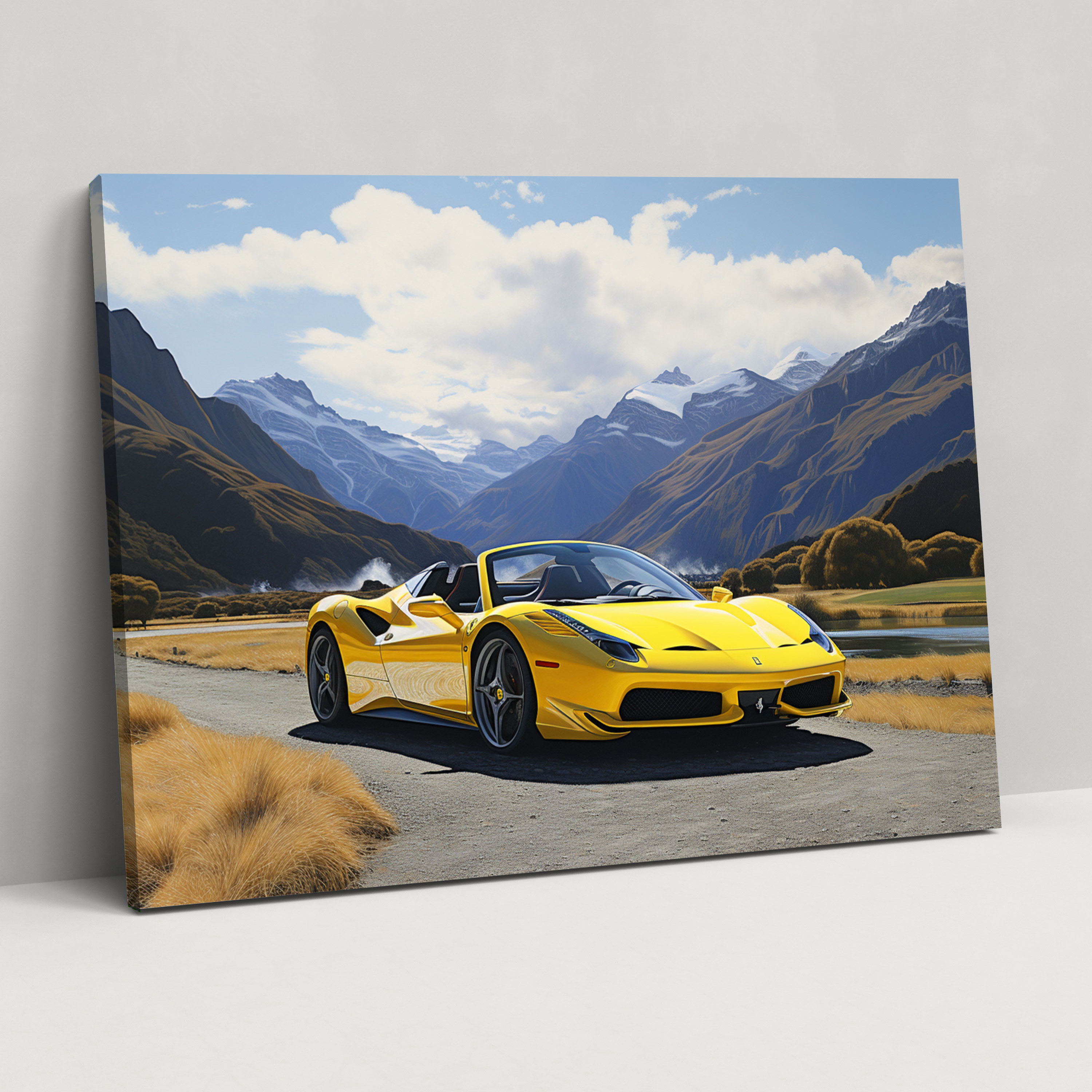 Ferrari Wall Art - Ferrari, Realistic Oil Painting, Ferrari, Wall Decoration