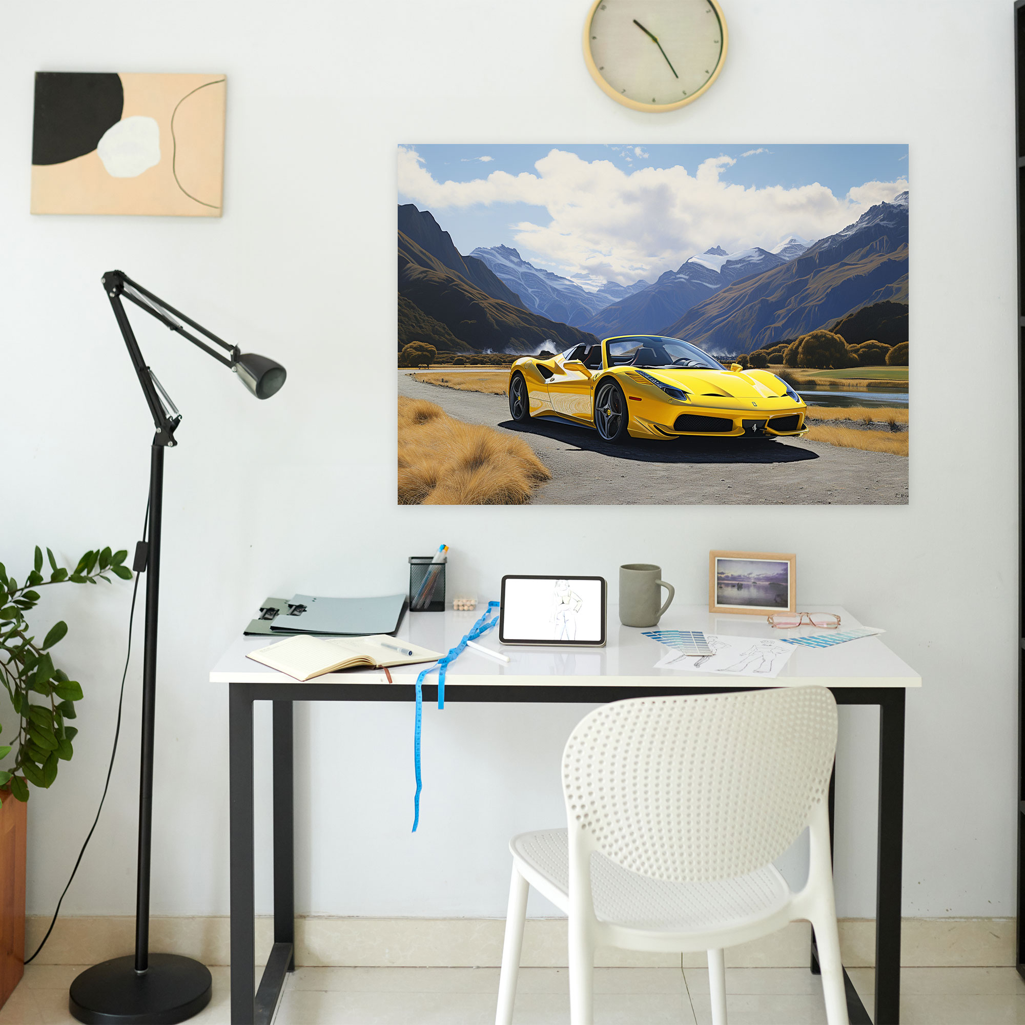 Ferrari Wall Art - Ferrari, Realistic Oil Painting, Ferrari, Wall Decoration