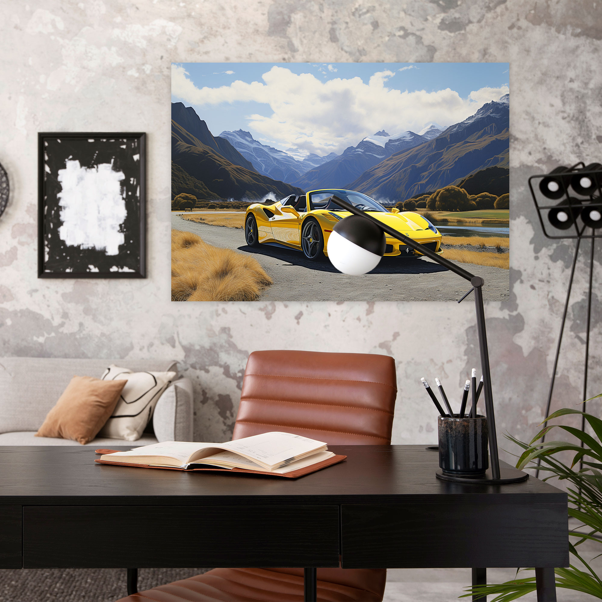 Ferrari Wall Art - Ferrari, Realistic Oil Painting, Ferrari, Wall Decoration