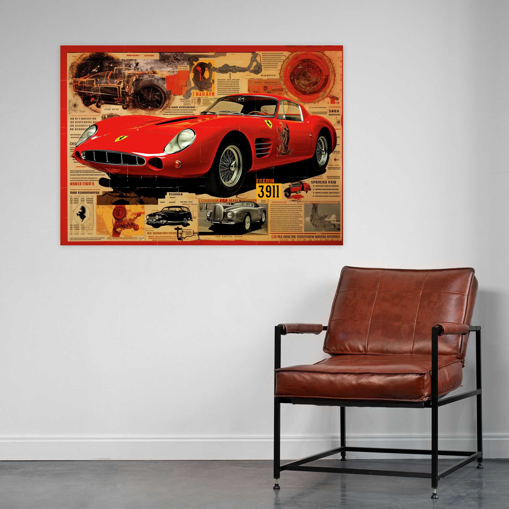 Ferrari Wall Decoration - Ferrari, Canvas Print, Nostalgia, Ferrari