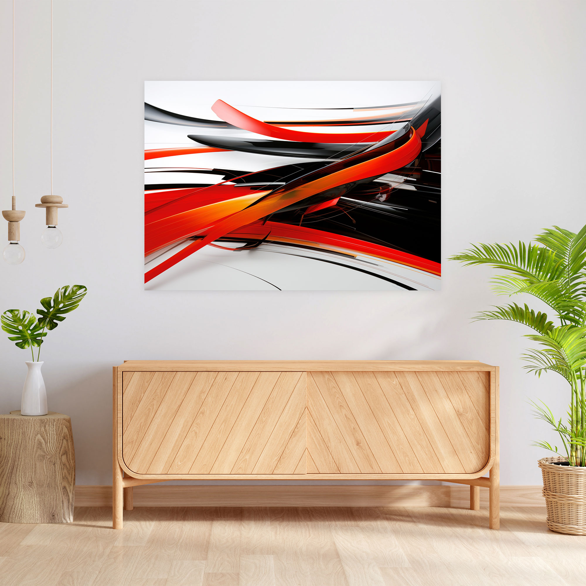Ferrari Abstract Canvas Print - Ferrari, Abstract Art, Canvas Wall Art, Ferrari