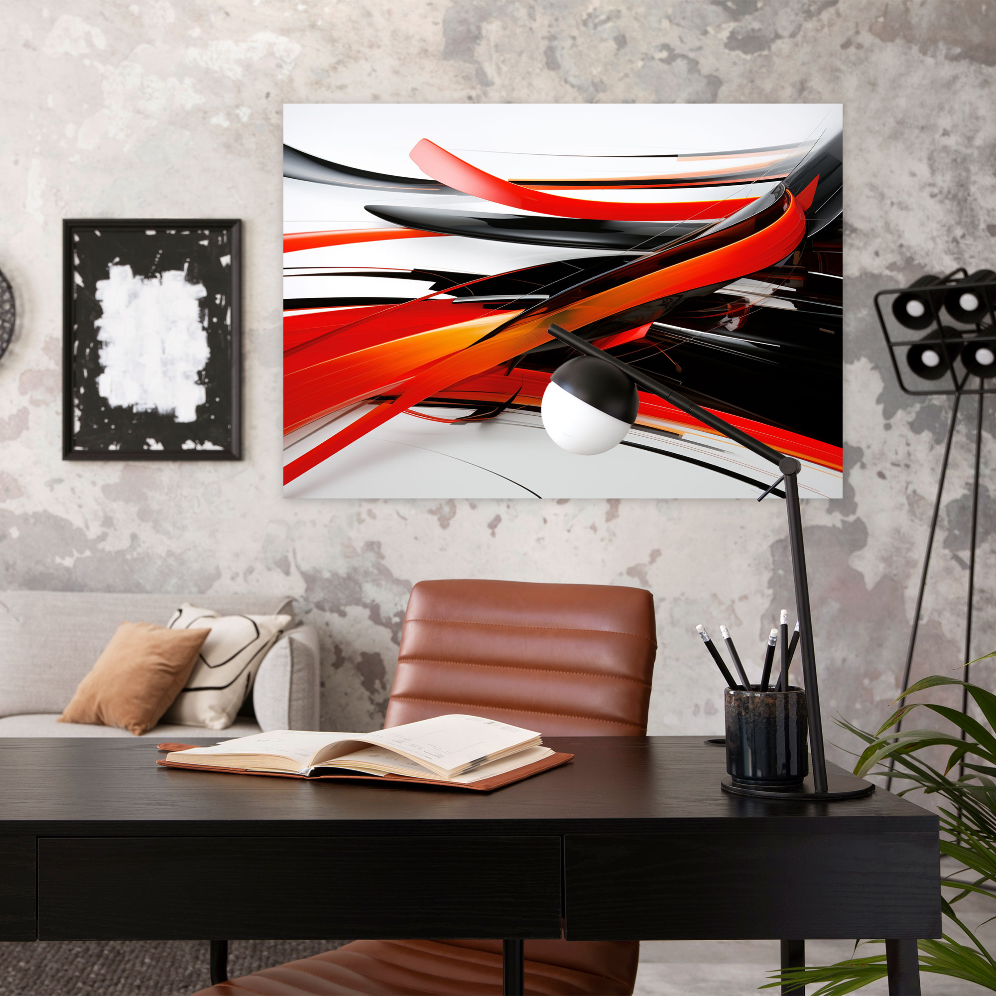 Ferrari Abstract Canvas Print - Ferrari, Abstract Art, Canvas Wall Art, Ferrari