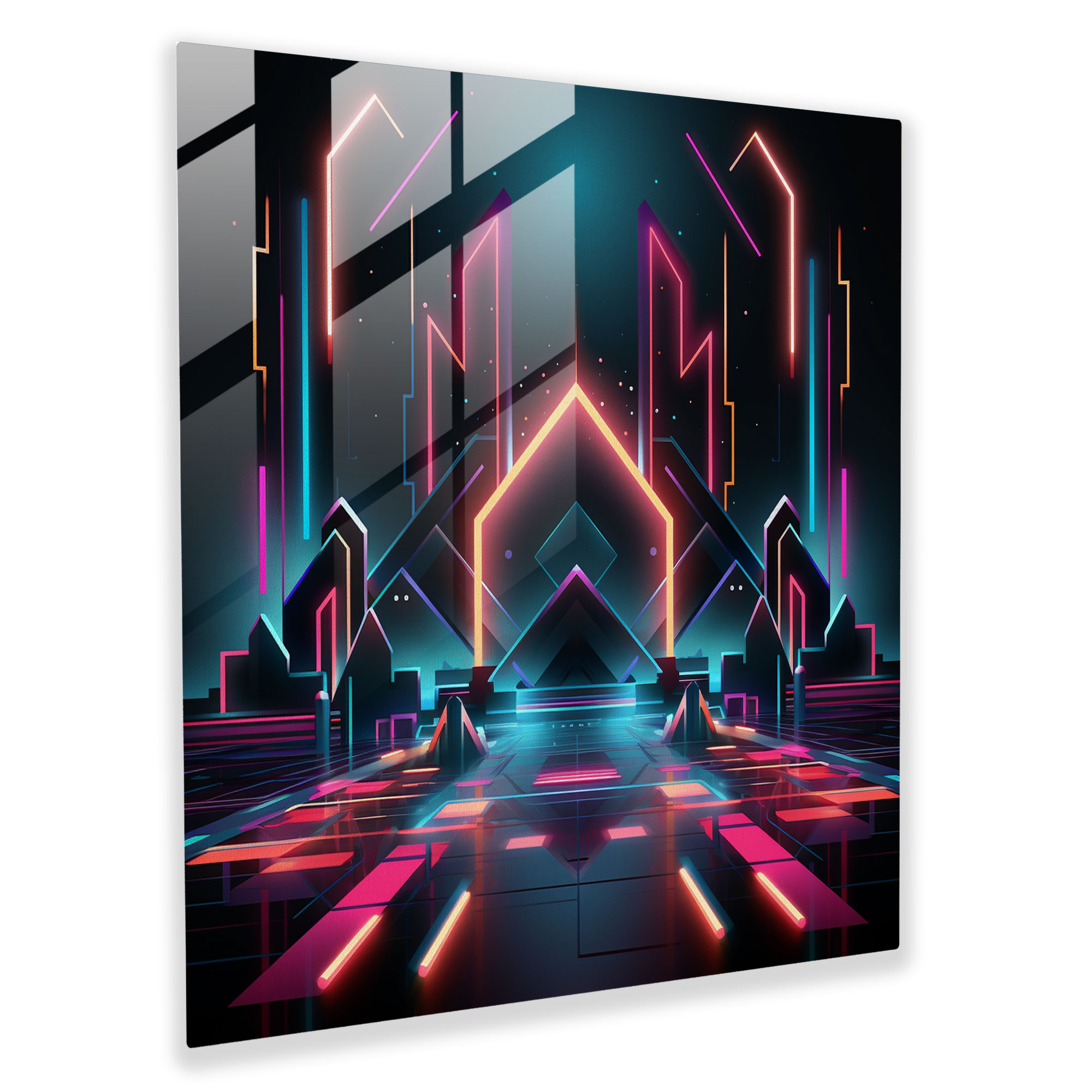 Funky Retro 80S Glass Print - Funky, Funky, Retro 80S Design, Glass Wall Art