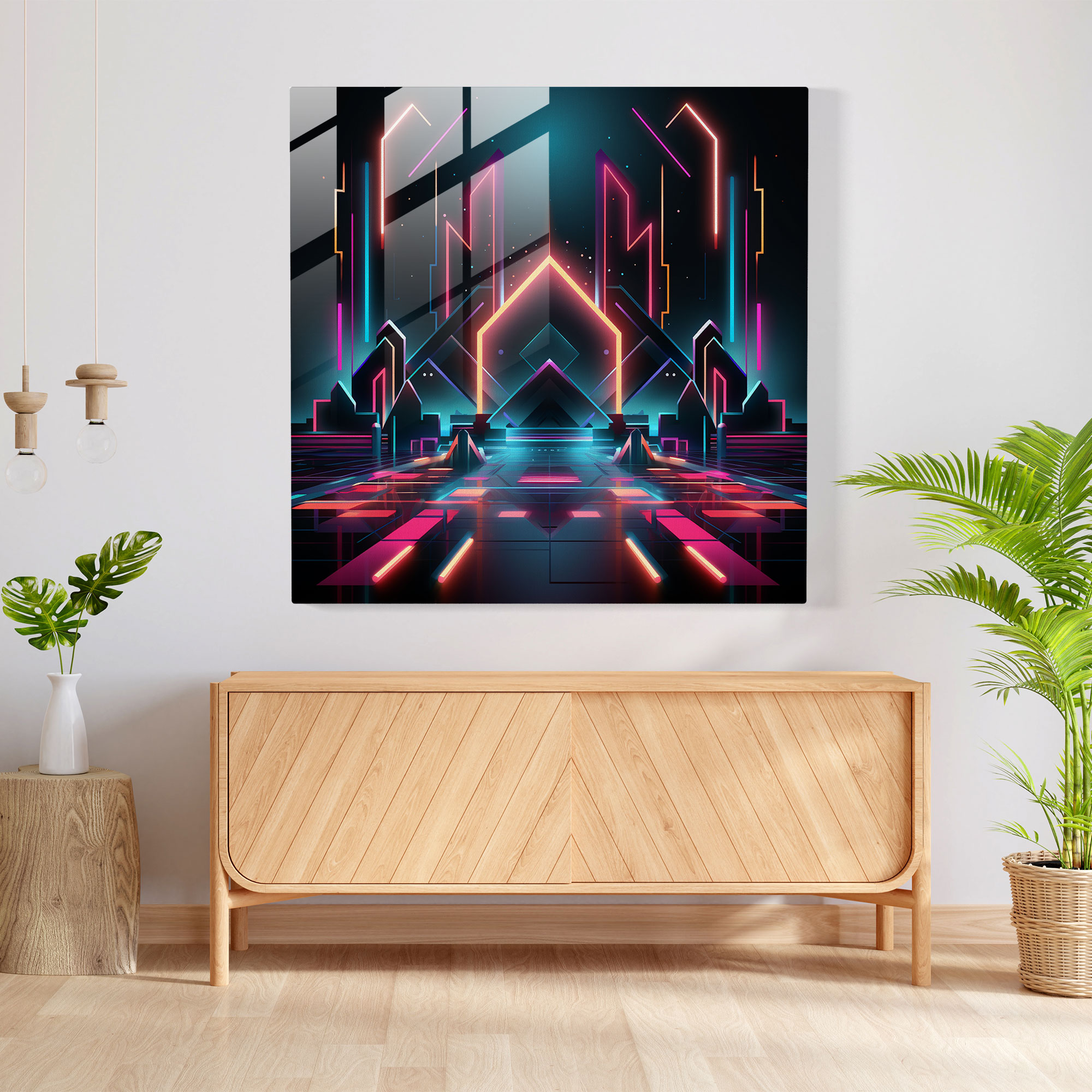 Funky Retro 80S Glass Print - Funky, Funky, Retro 80S Design, Glass Wall Art