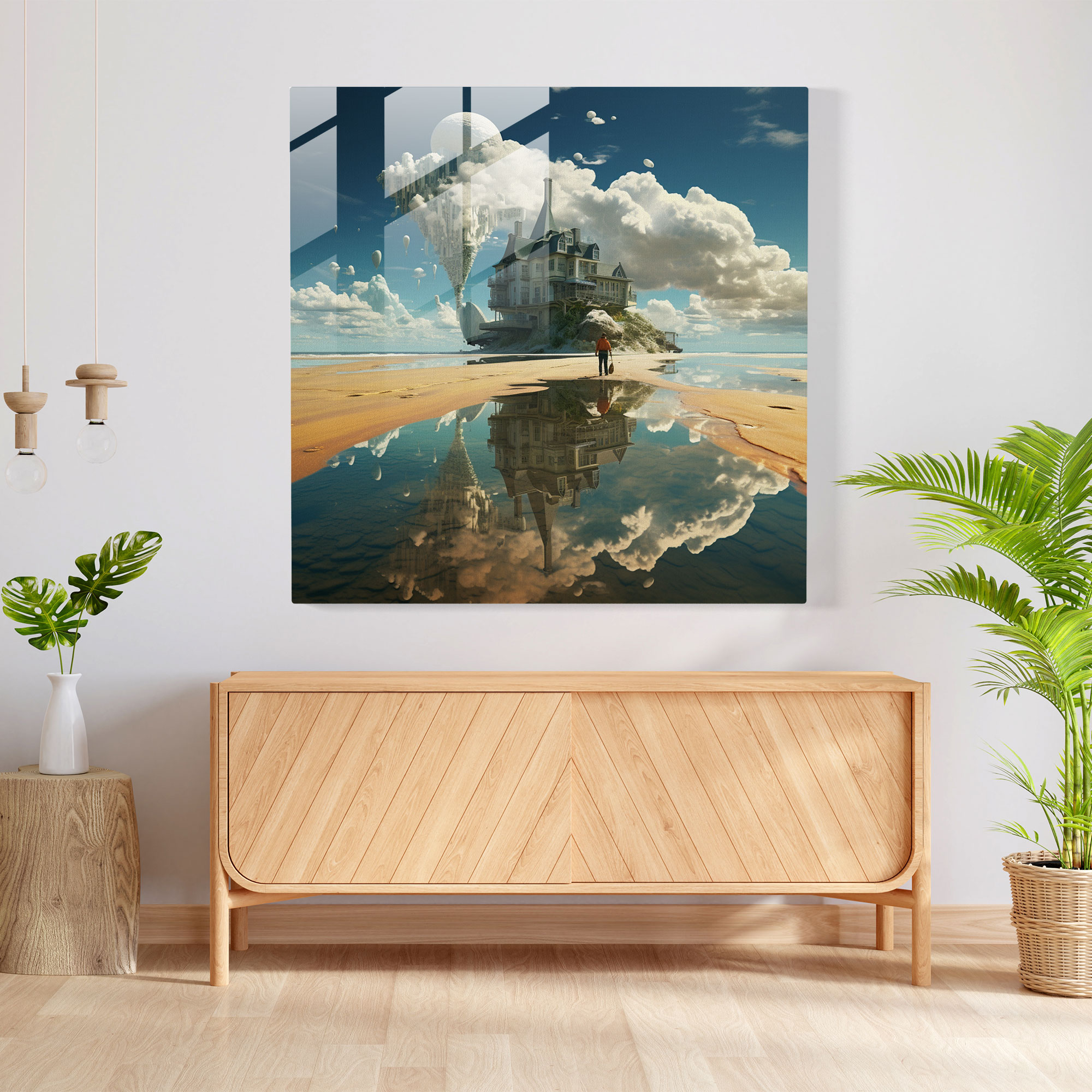 Funky Surreal Dream Glass Print - Funky, Glass Print, Home Decoration, Glass Wall Art