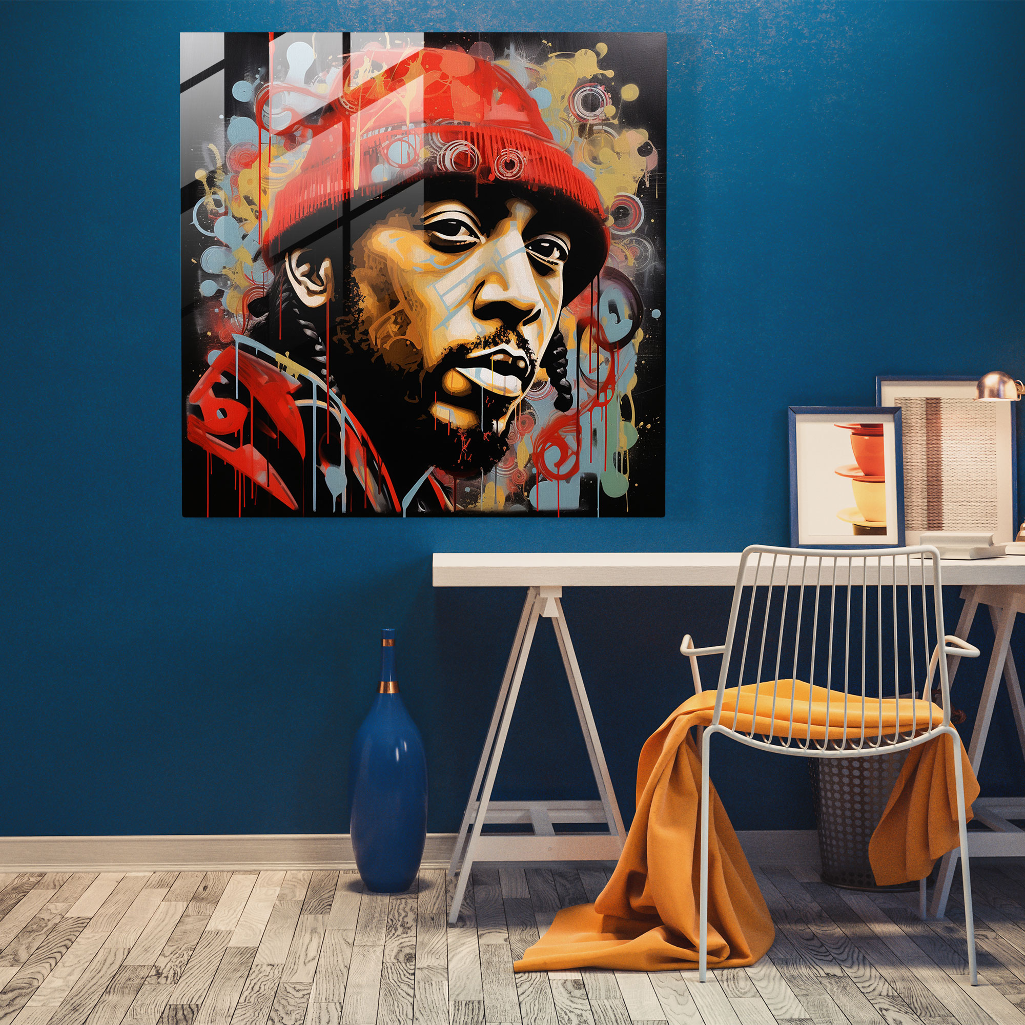 Funky Hip-Hop Glass Print - Funky, Funky, Home Decoration, Wall Decoration