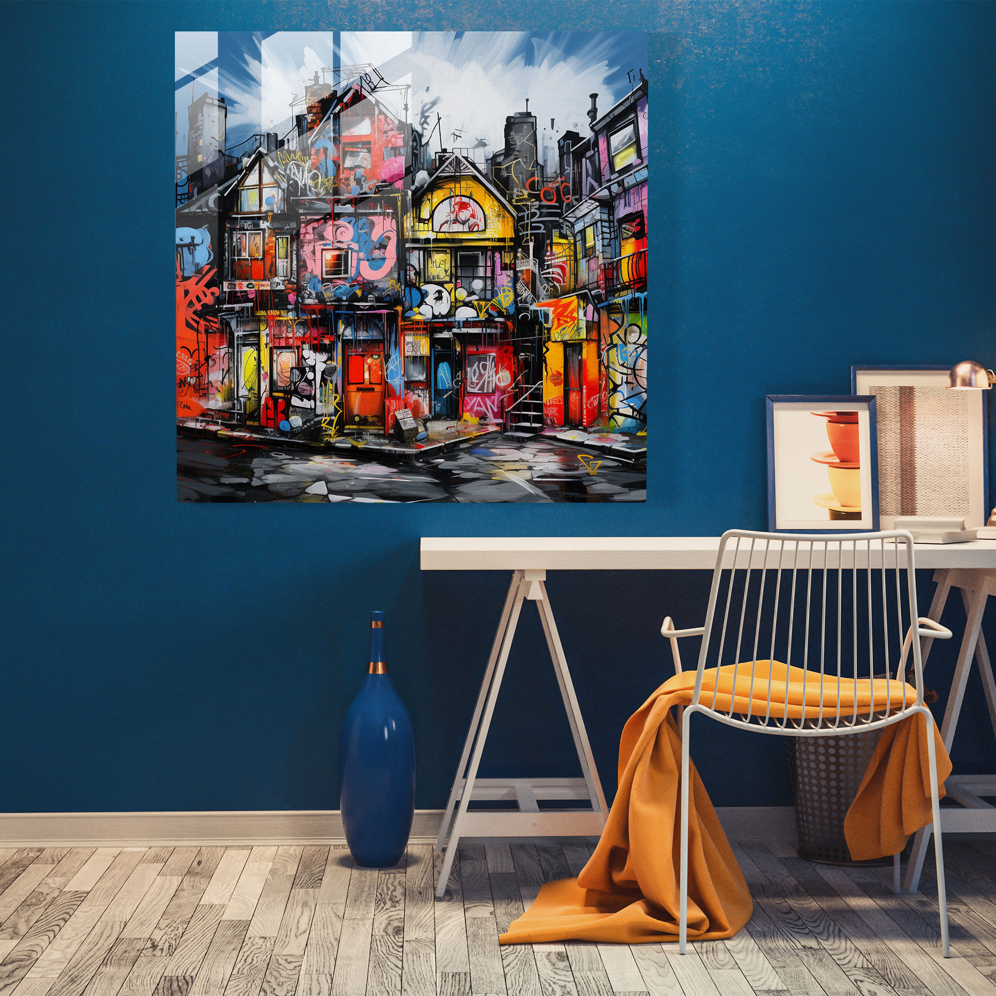 Funkywall Glass Print - Funky, Glass Wall Art, Wall Decoration, Street Art