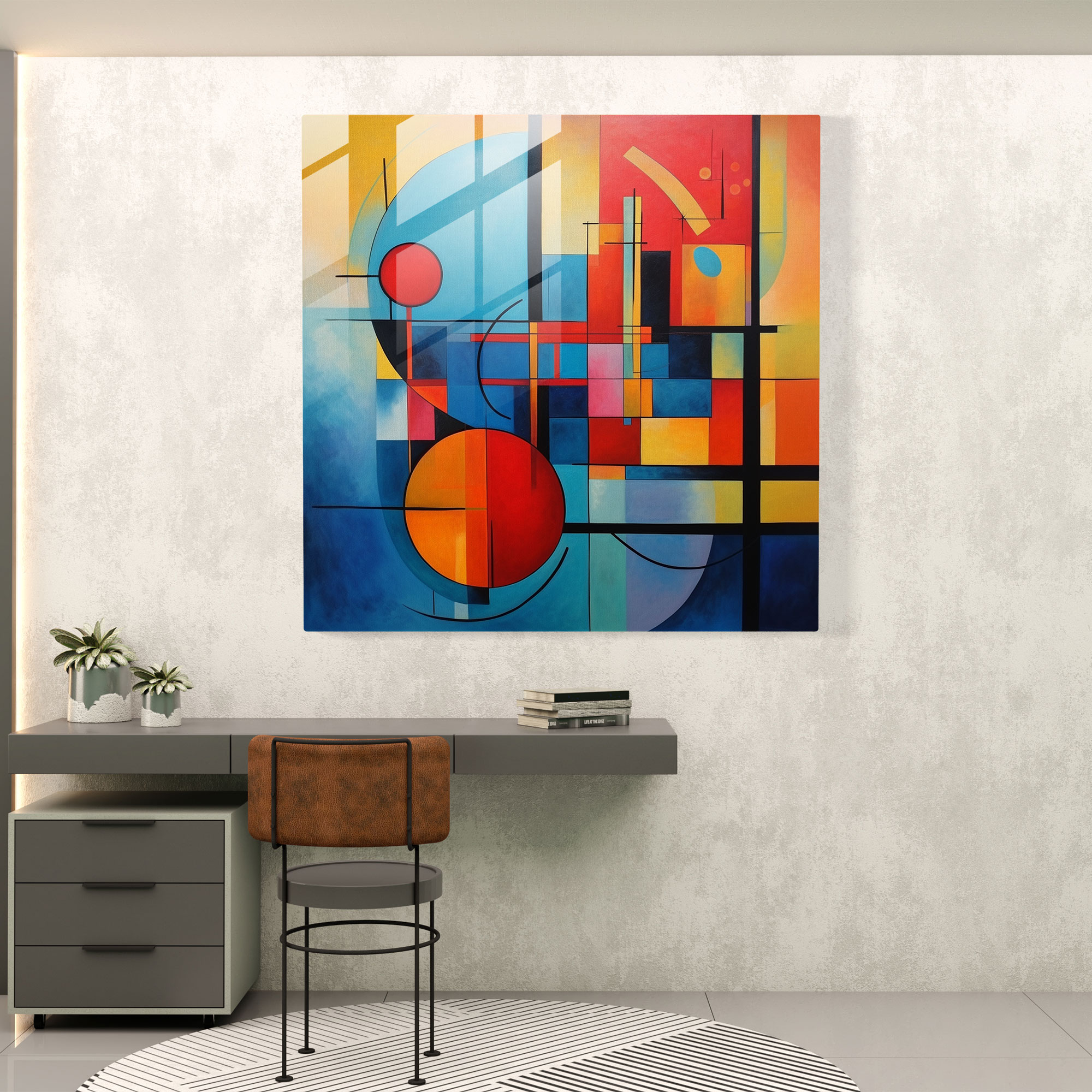 Funkyshapes Glass Print - Funky, Glass Art, Home Decoration, Abstract