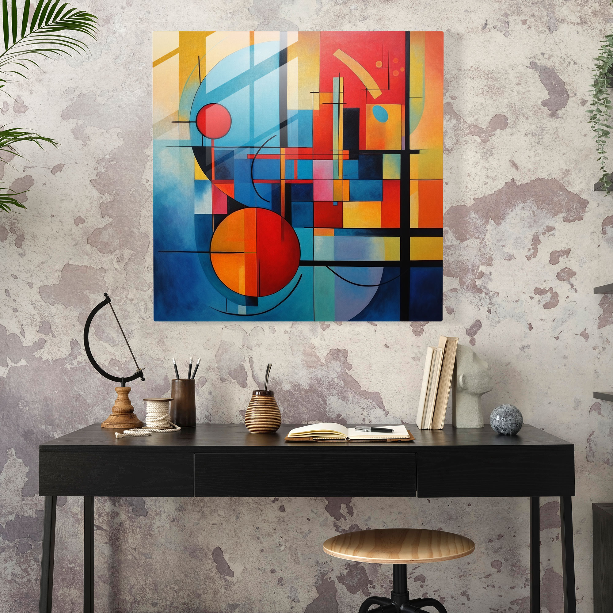 Funkyshapes Glass Print - Funky, Glass Art, Home Decoration, Abstract