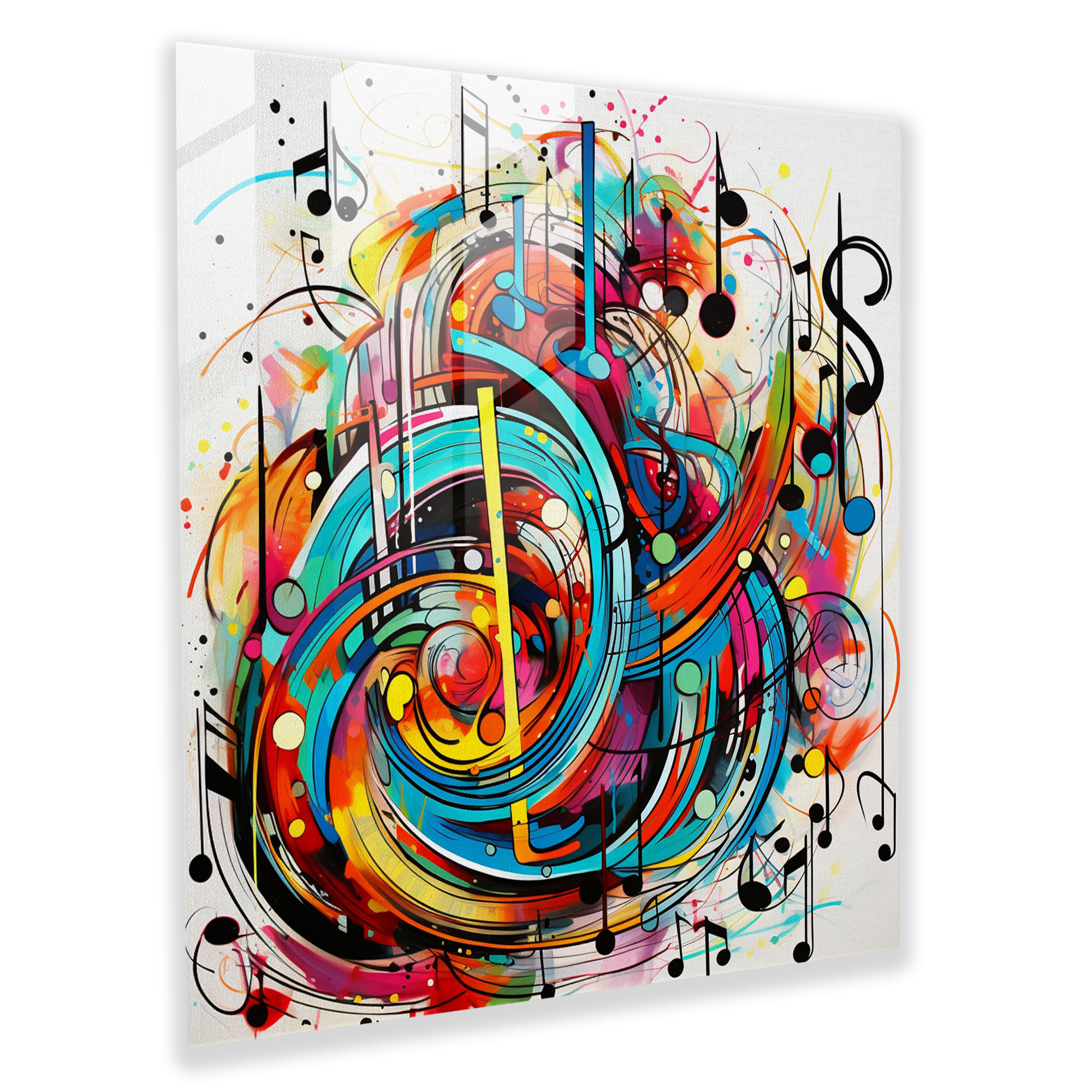 Funkymusic Glass Print - Funky, Colorful, Glass Print, Energetic Rhythm