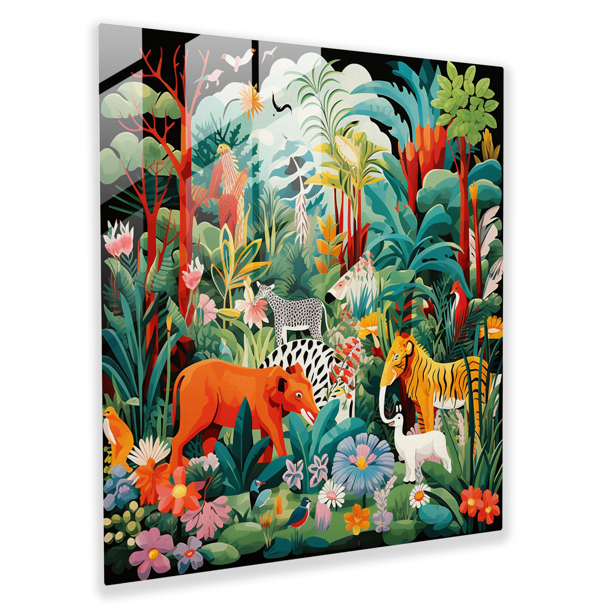 Jungle Safari Glass Print Wall Art - Funky, Glass Print, Jungle, Funky