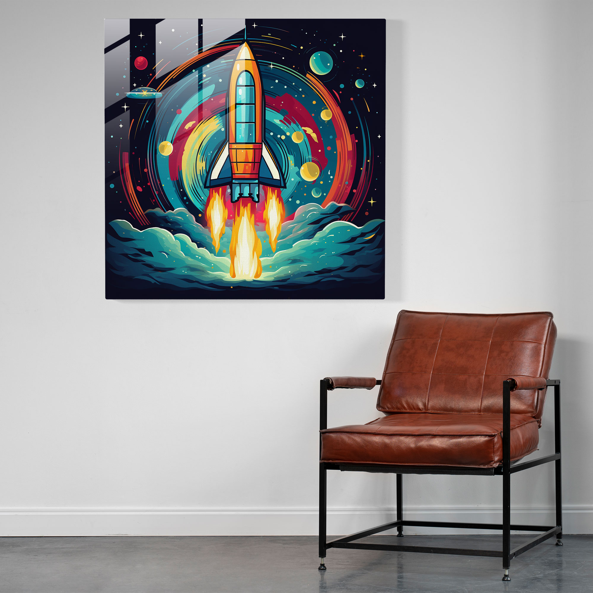 Cosmic Journey Glass Print Wall Art - Funky, Sleek Designs, Glass Wall Art, Home Decoration