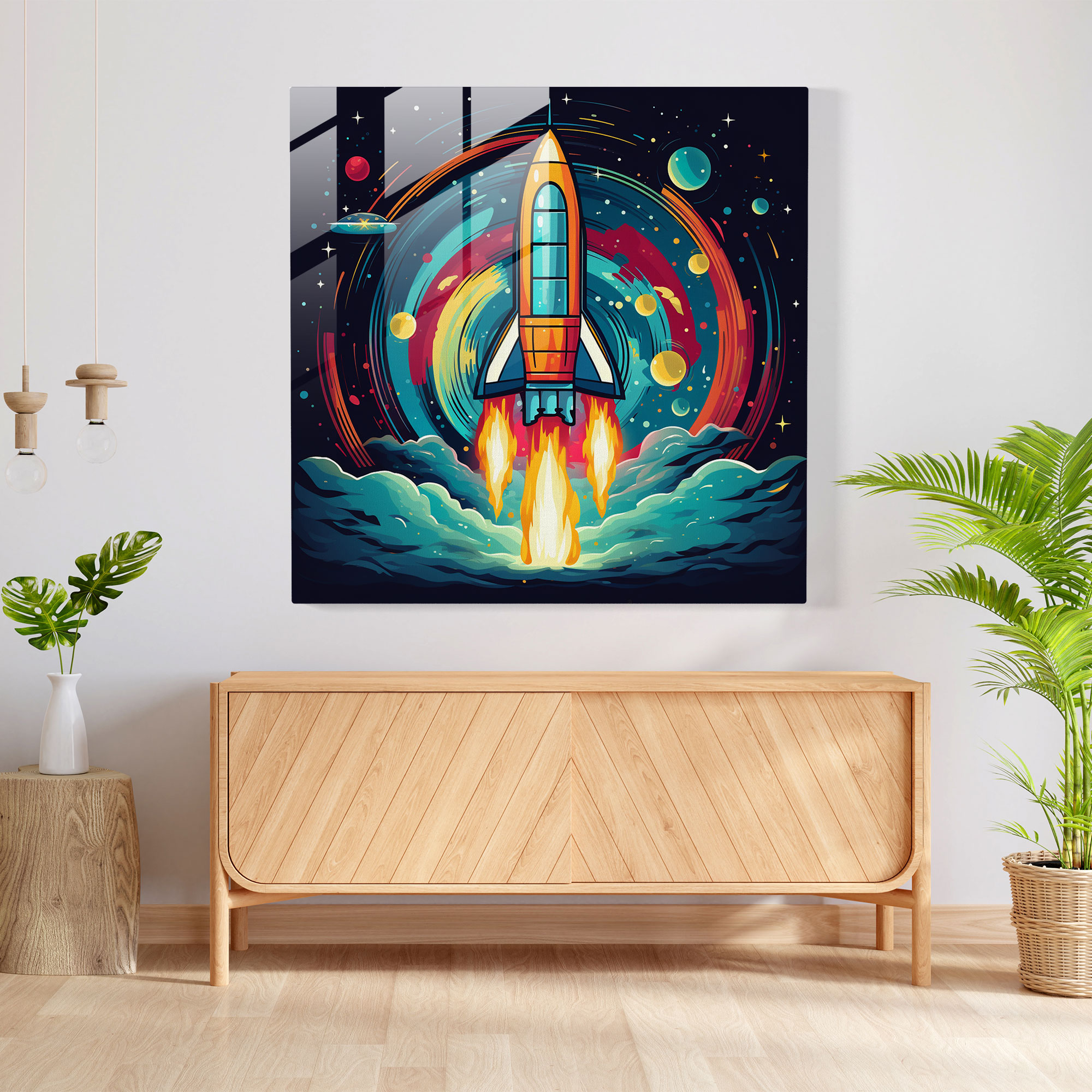 Cosmic Journey Glass Print Wall Art - Funky, Sleek Designs, Glass Wall Art, Home Decoration