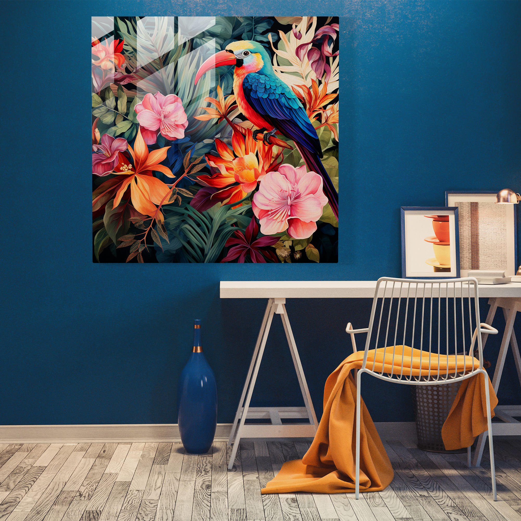 Tropical Funk Glass Print - Funky, Exotic Beauty, Modern Art, Glass Print