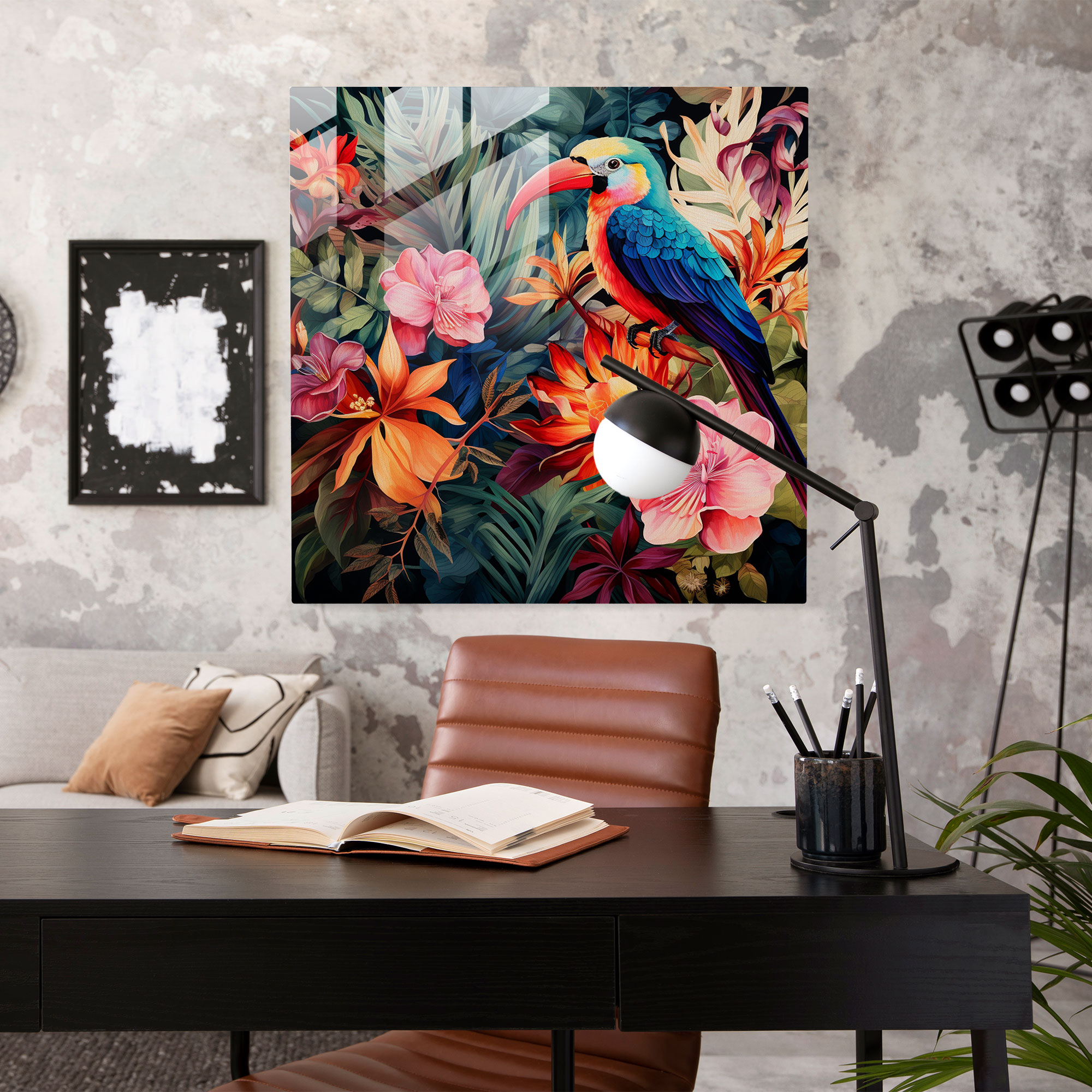 Tropical Funk Glass Print - Funky, Exotic Beauty, Modern Art, Glass Print