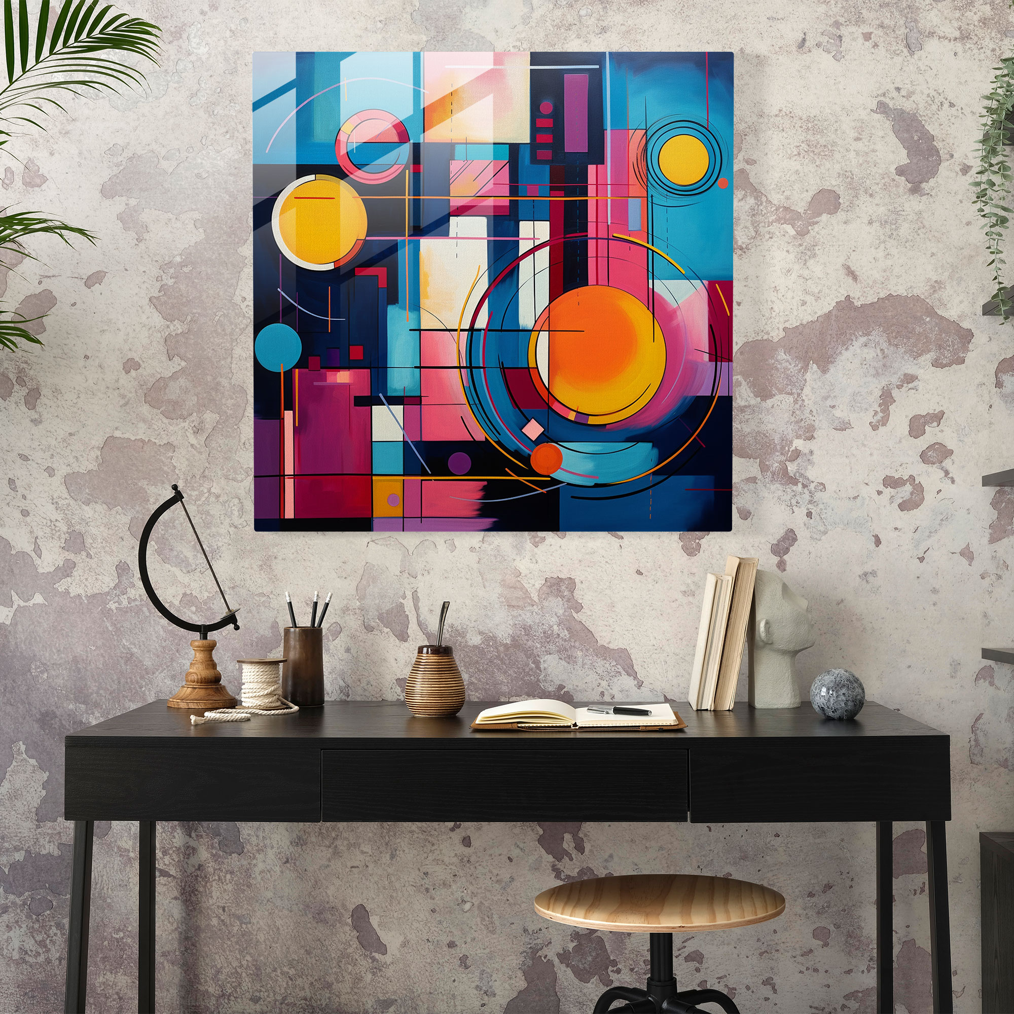 Funky Abstract Glass Print - Funky, Abstract Art, Funky, Glass Print