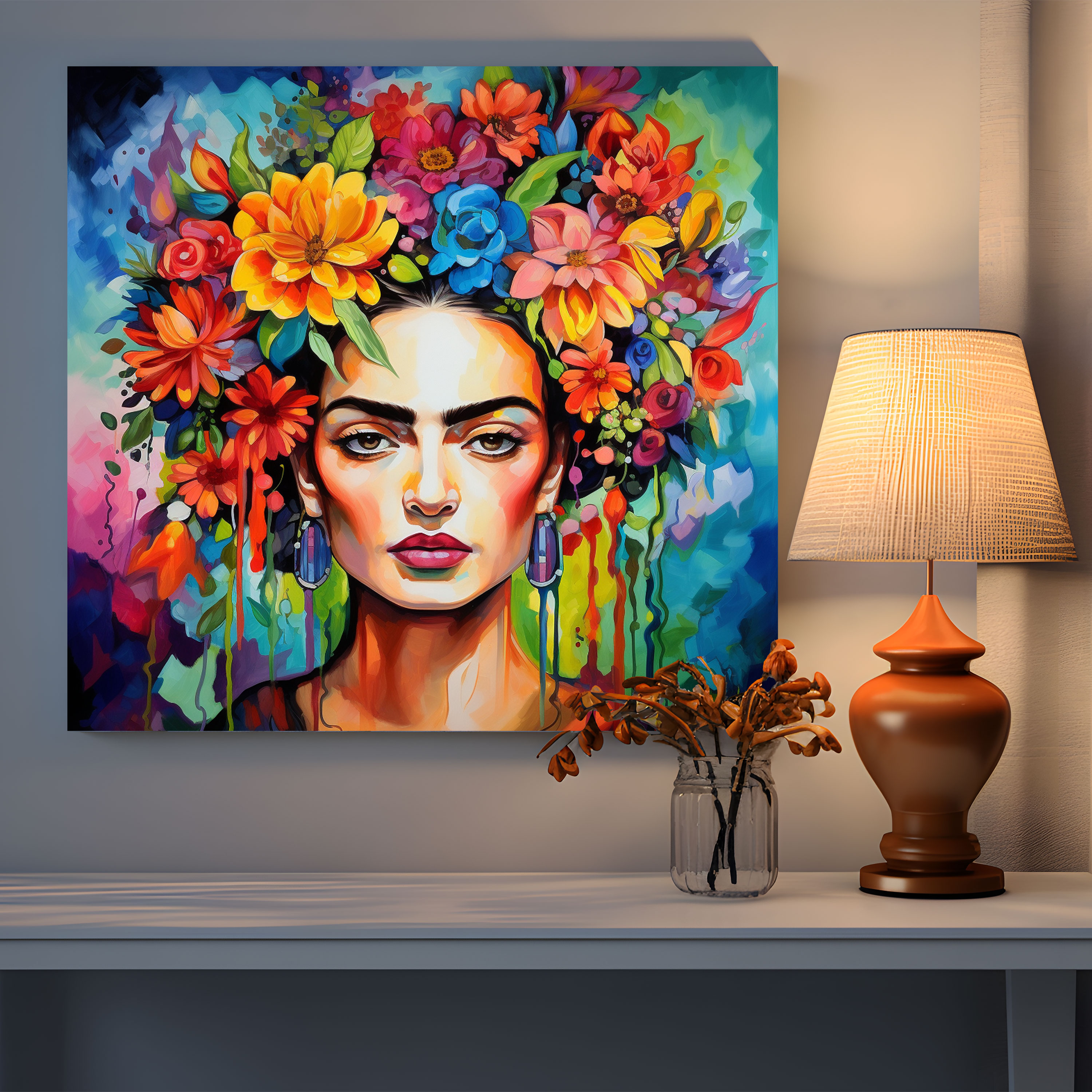 Frida Kahlo Canvas Wall Art - Frida Kahlo, Wall Decoration, Home Decoration, Canvas