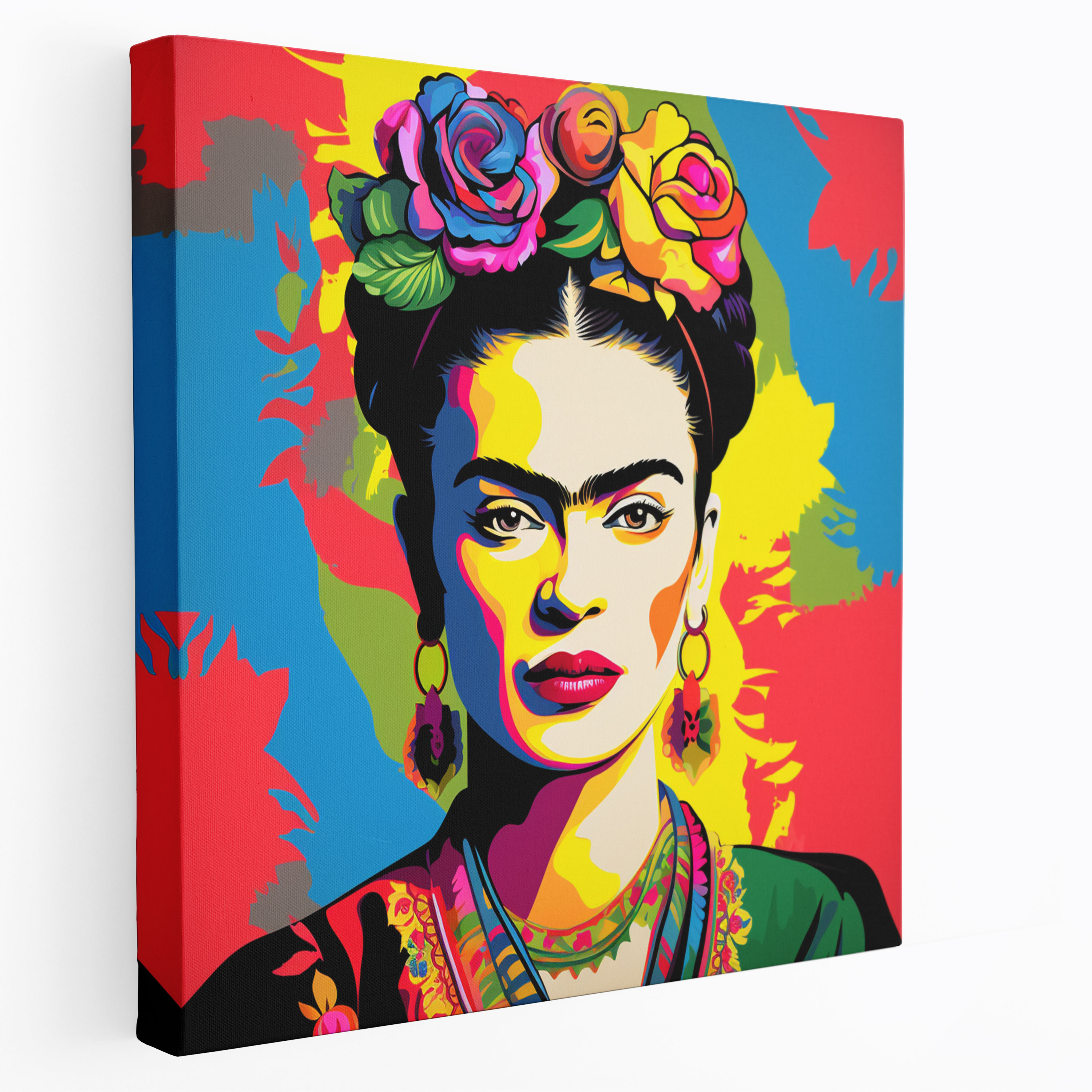 Pop Art Frida Kahlo Kanvas Tablo - Frida Kahlo Duvar Dekorasyonu Kişilik