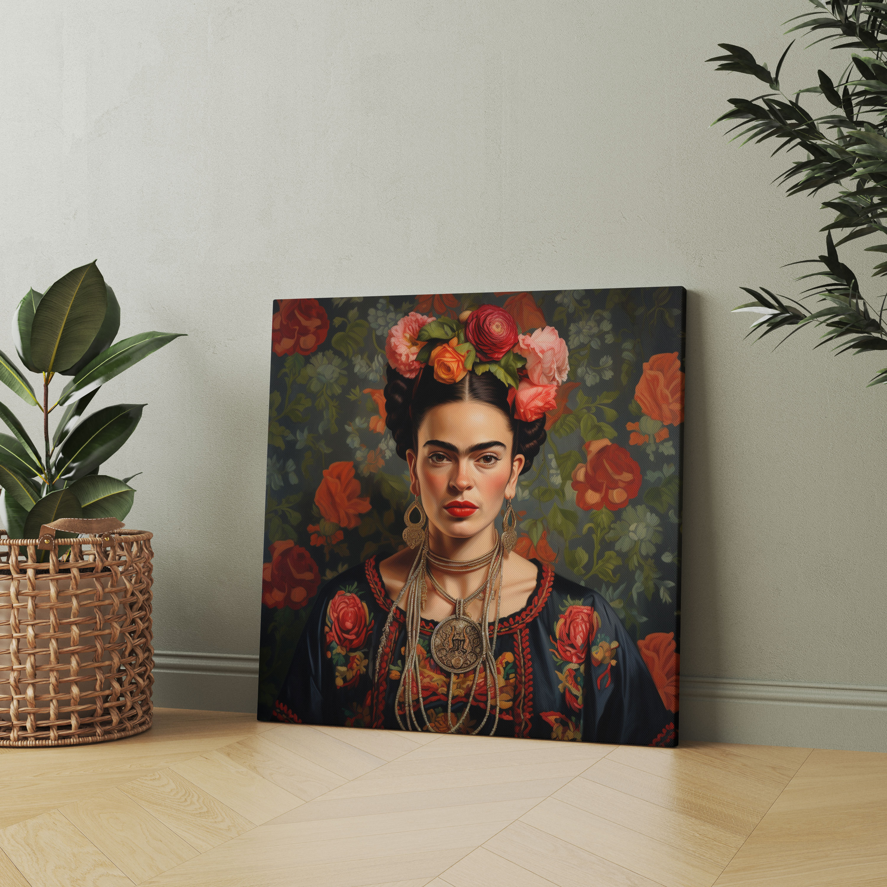 Gerçekçi Frida Kahlo Kanvas Tablo - Frida Kahlo Kanvas Ev Dekorasyonu
