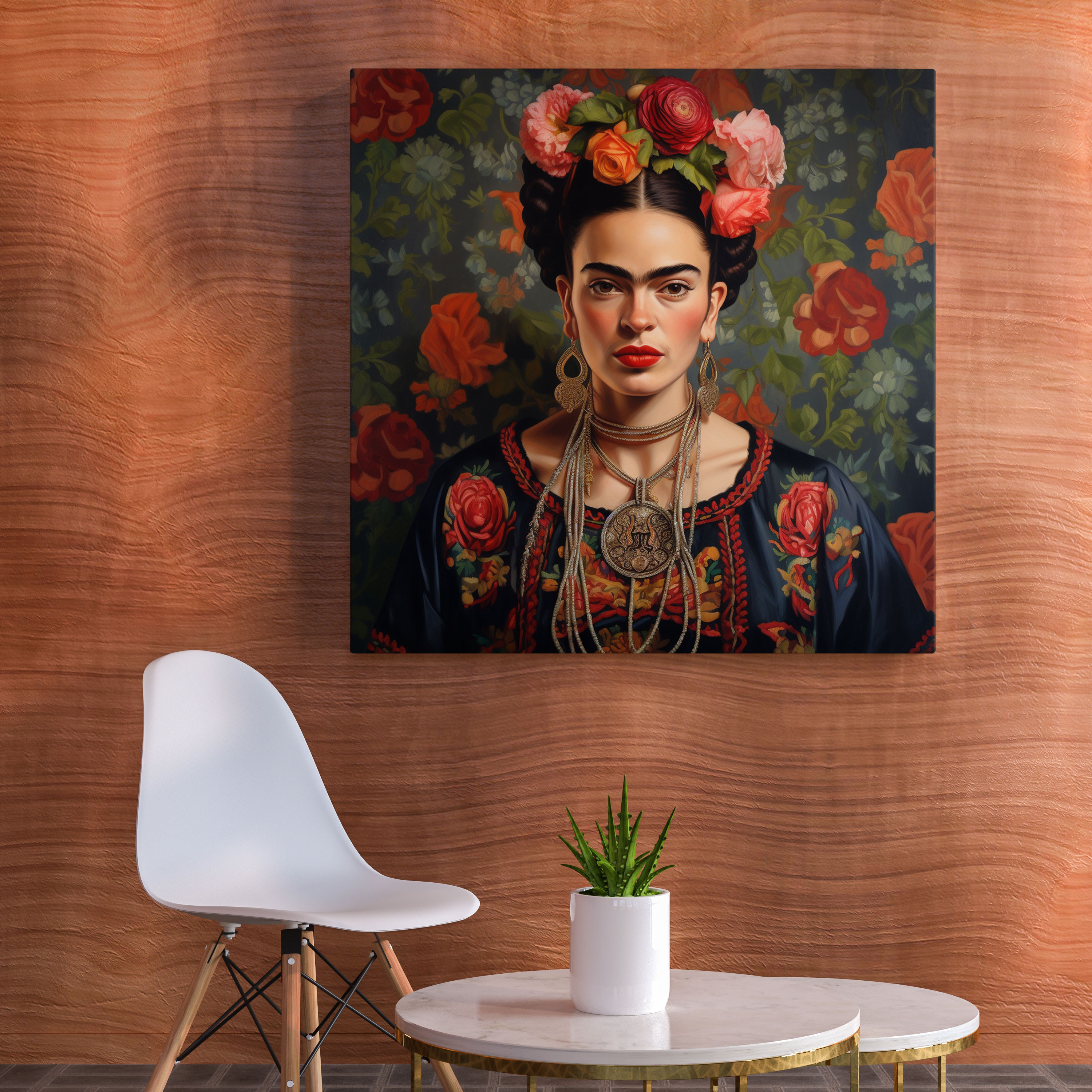Gerçekçi Frida Kahlo Kanvas Tablo - Frida Kahlo Kanvas Ev Dekorasyonu