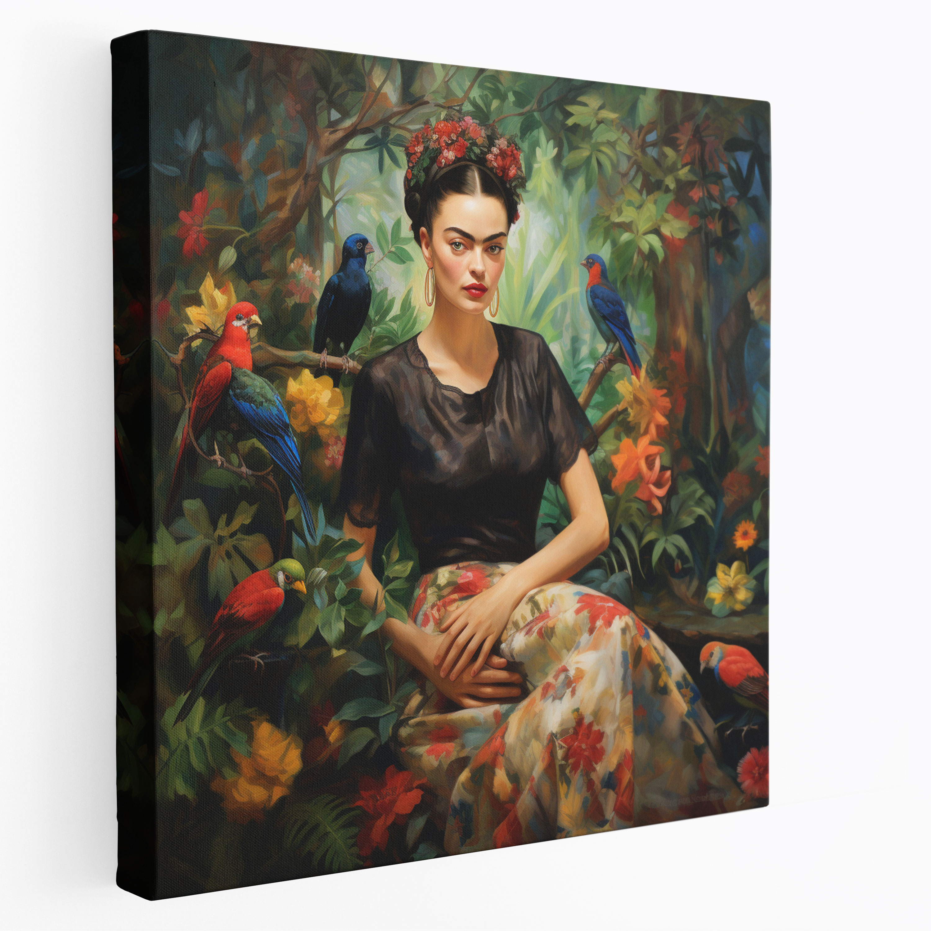 Frida Kahlo Canvas Print - Frida Kahlo, Vibrant Wildlife, Canvas, Canvas Print