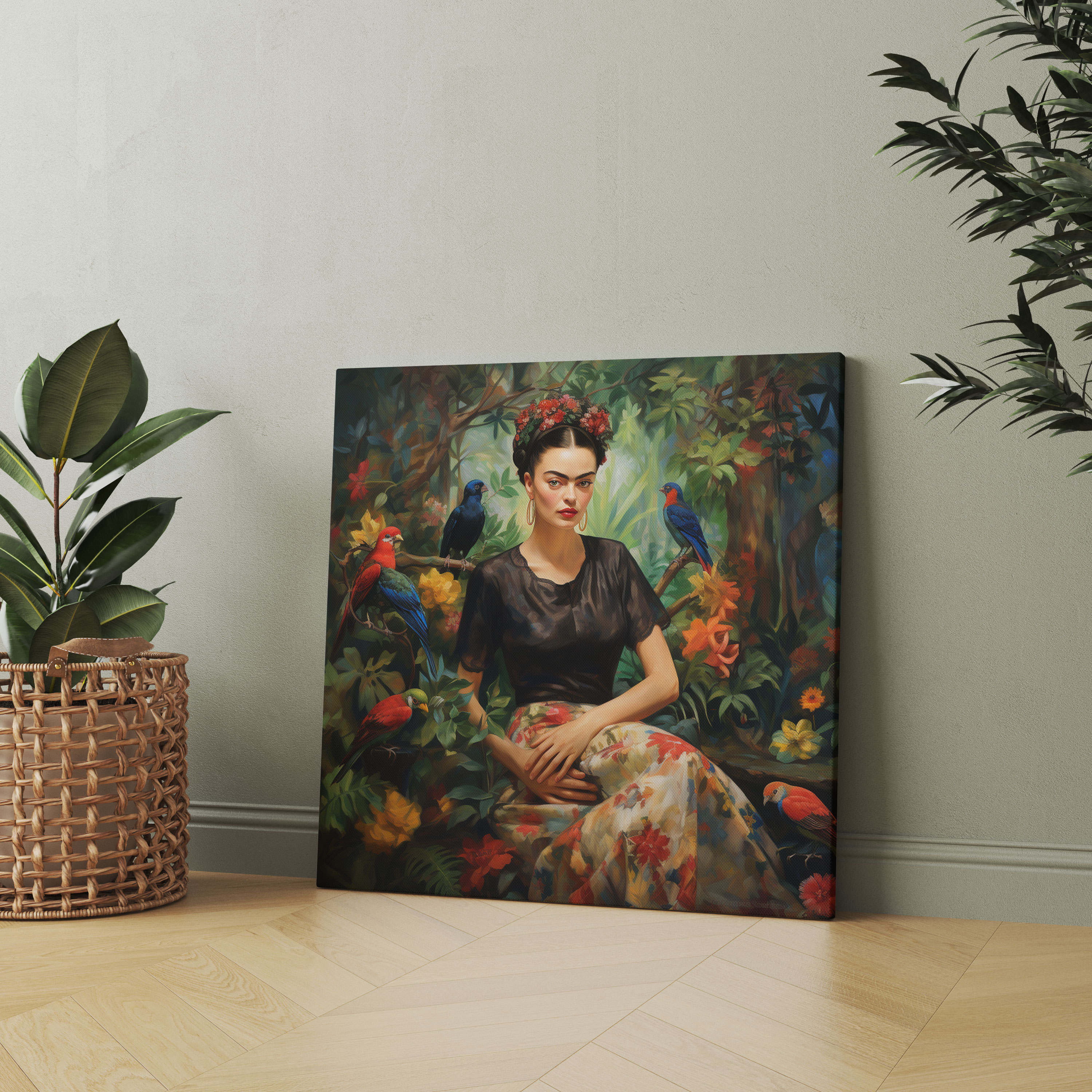Frida Kahlo Canvas Print - Frida Kahlo, Vibrant Wildlife, Canvas, Canvas Print