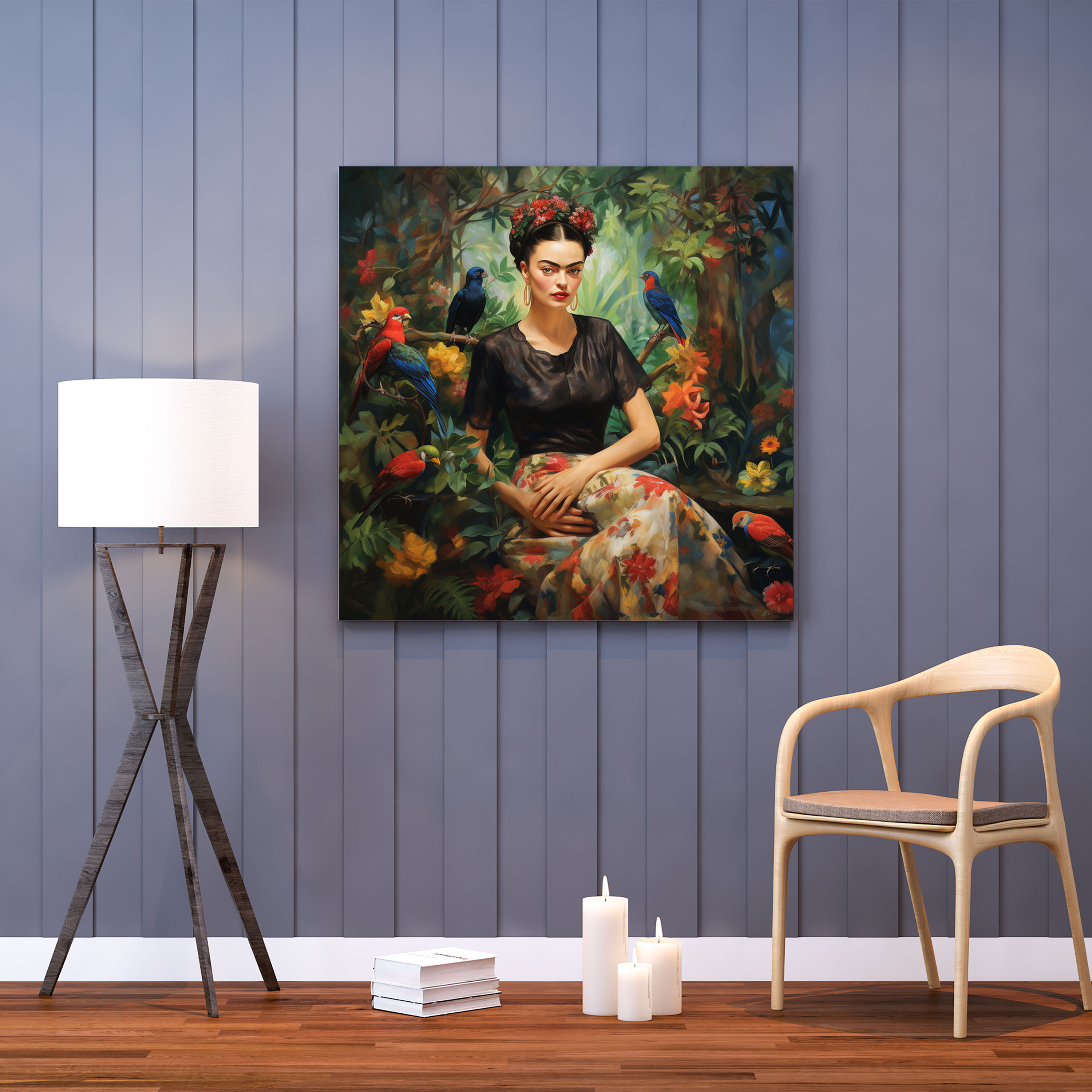 Frida Kahlo Canvas Print - Frida Kahlo, Vibrant Wildlife, Canvas, Canvas Print