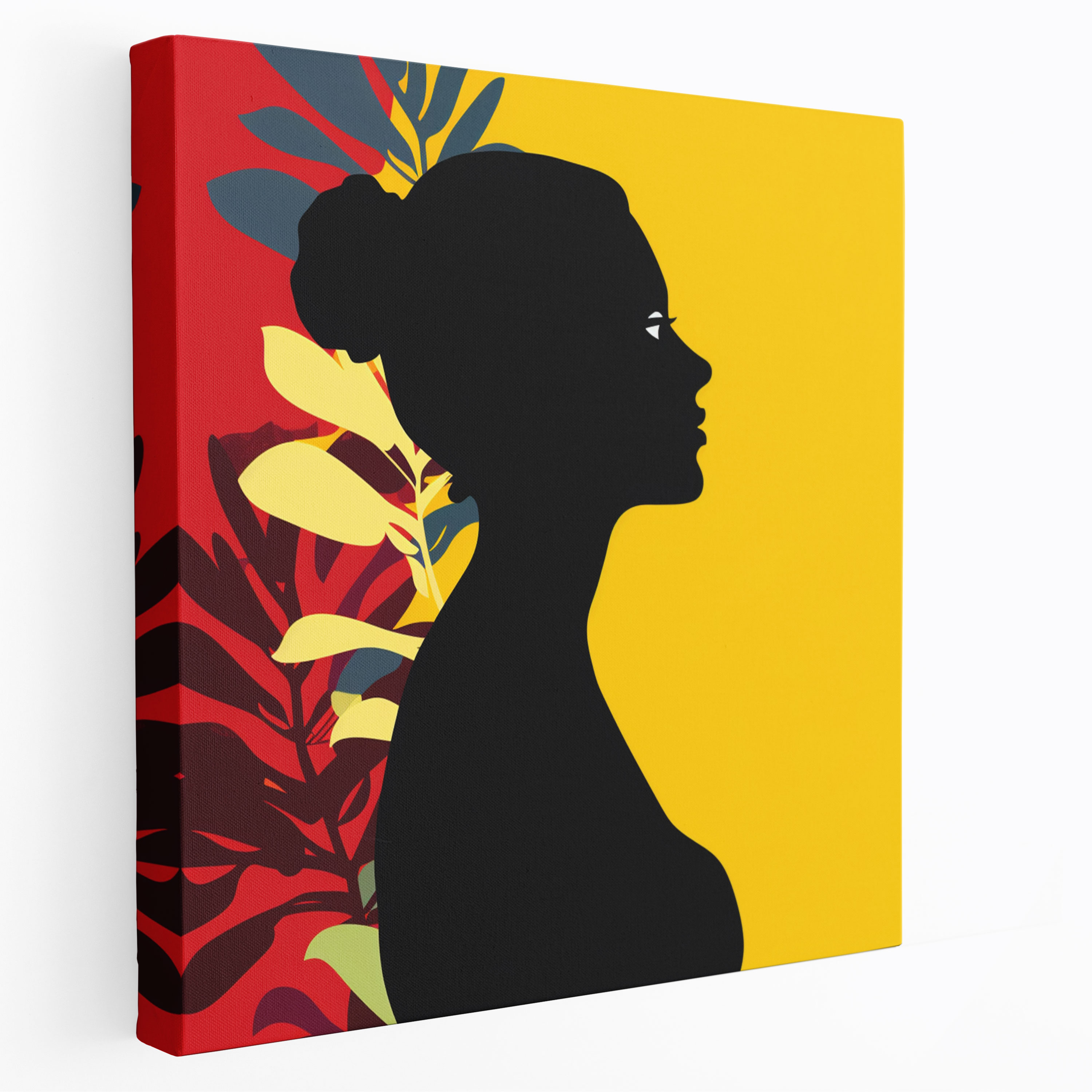 Frida Kahlo Kanvas Tablo - Cesur ve Renkli Arka Plan Duvar Sanatı Ev Dekorasyonu
