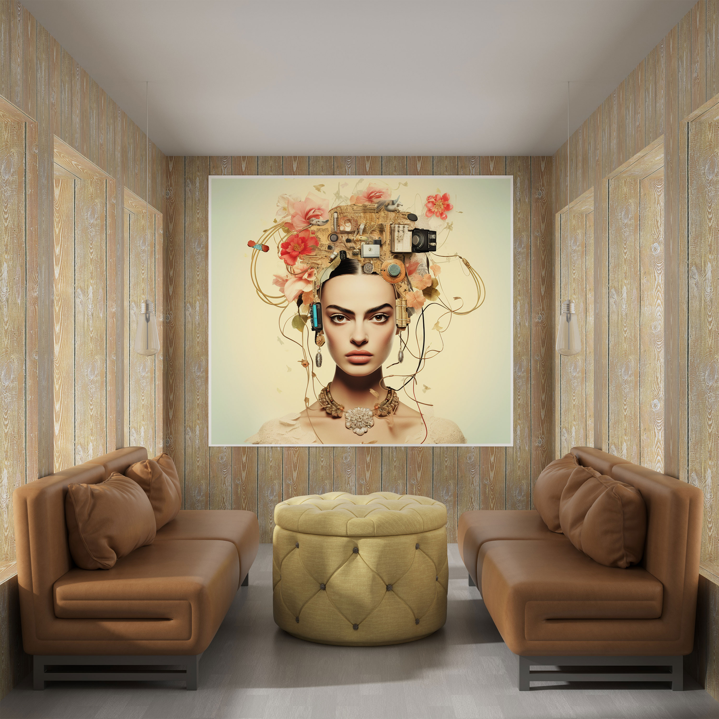 Frida Kahlo Canvas Print - Frida Kahlo, Canvas, Modern Technology, Wall Decoration