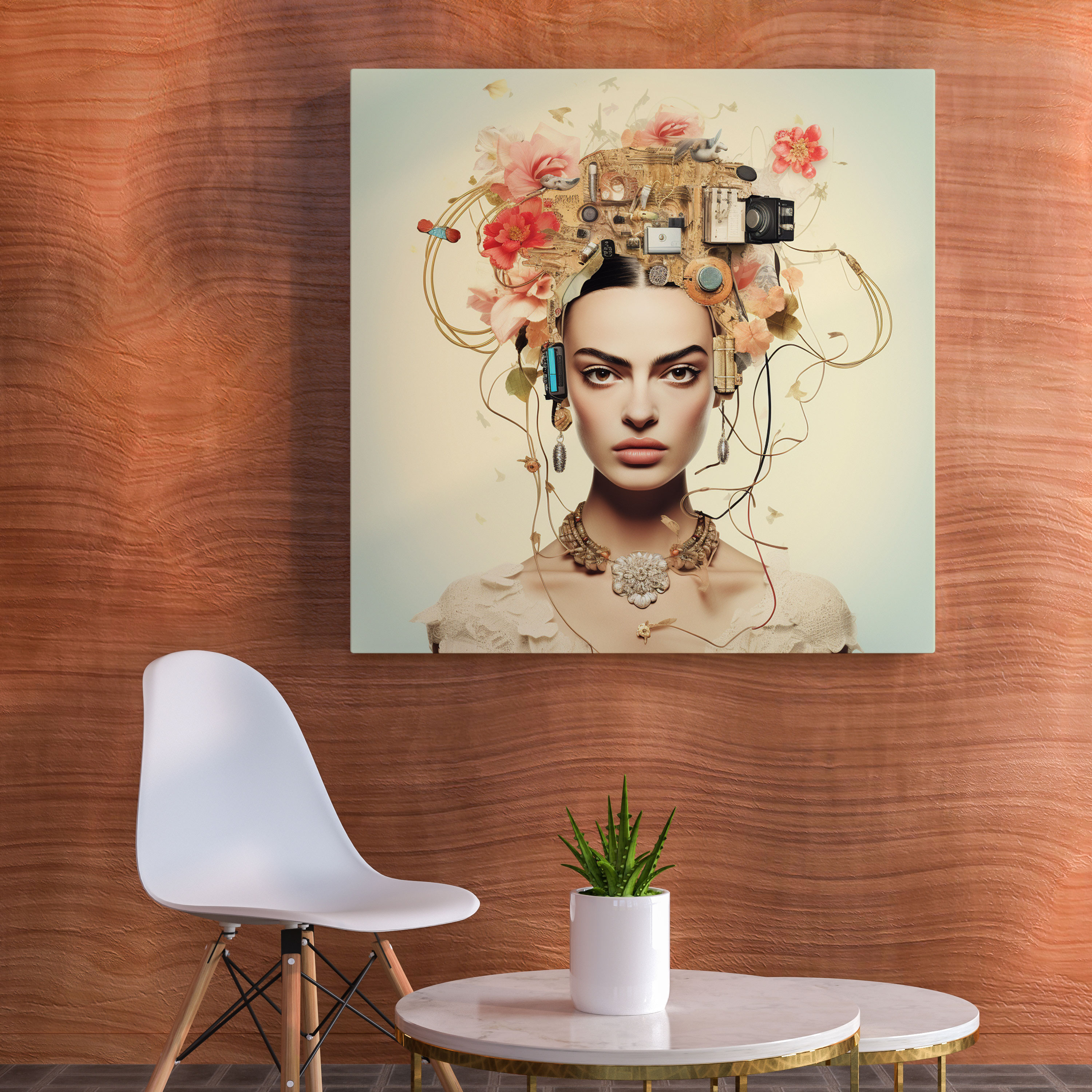Frida Kahlo Canvas Print - Frida Kahlo, Canvas, Modern Technology, Wall Decoration