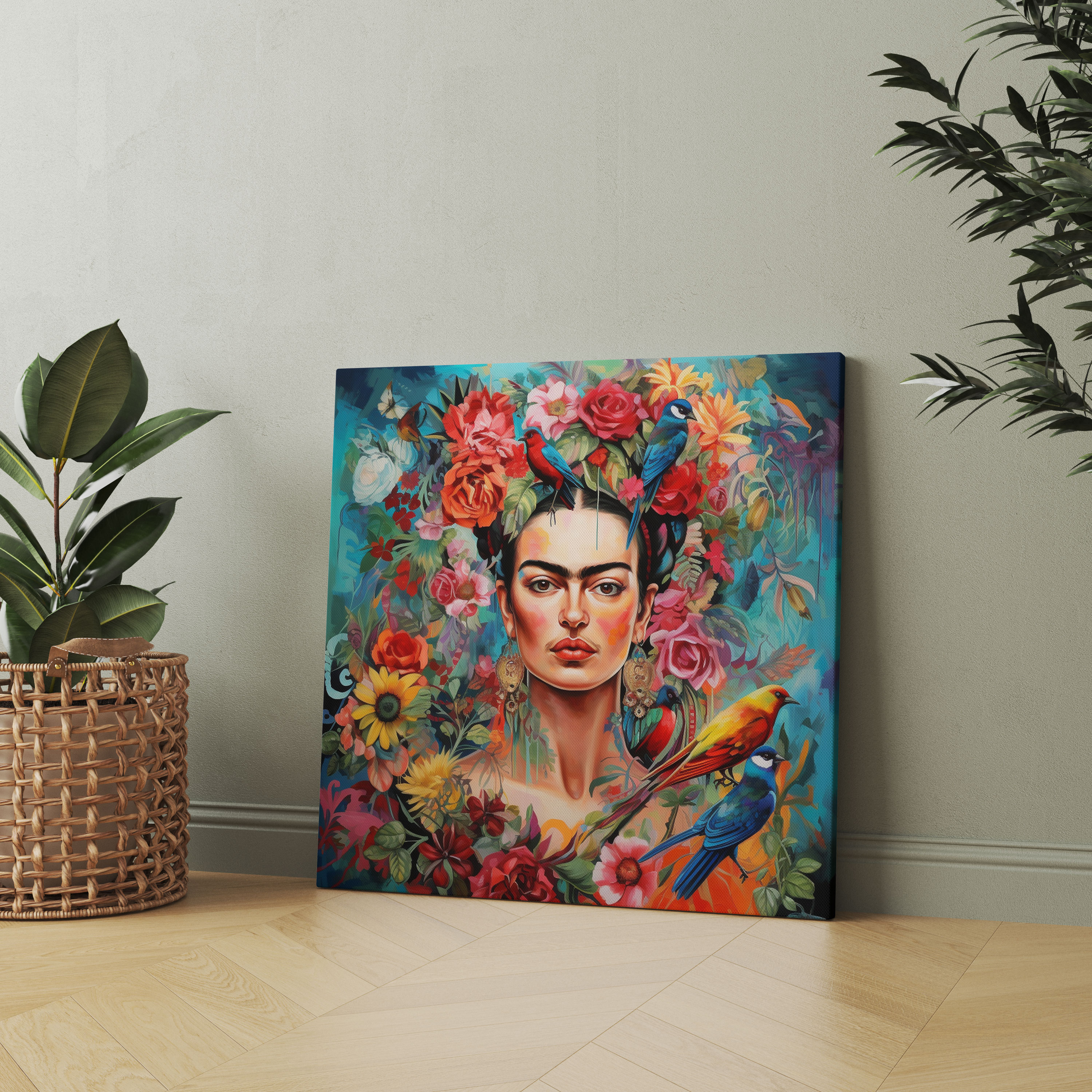 Frida Kahlo Kanvas Tablo - Ev Dekorasyonu Duvar Sanatı
