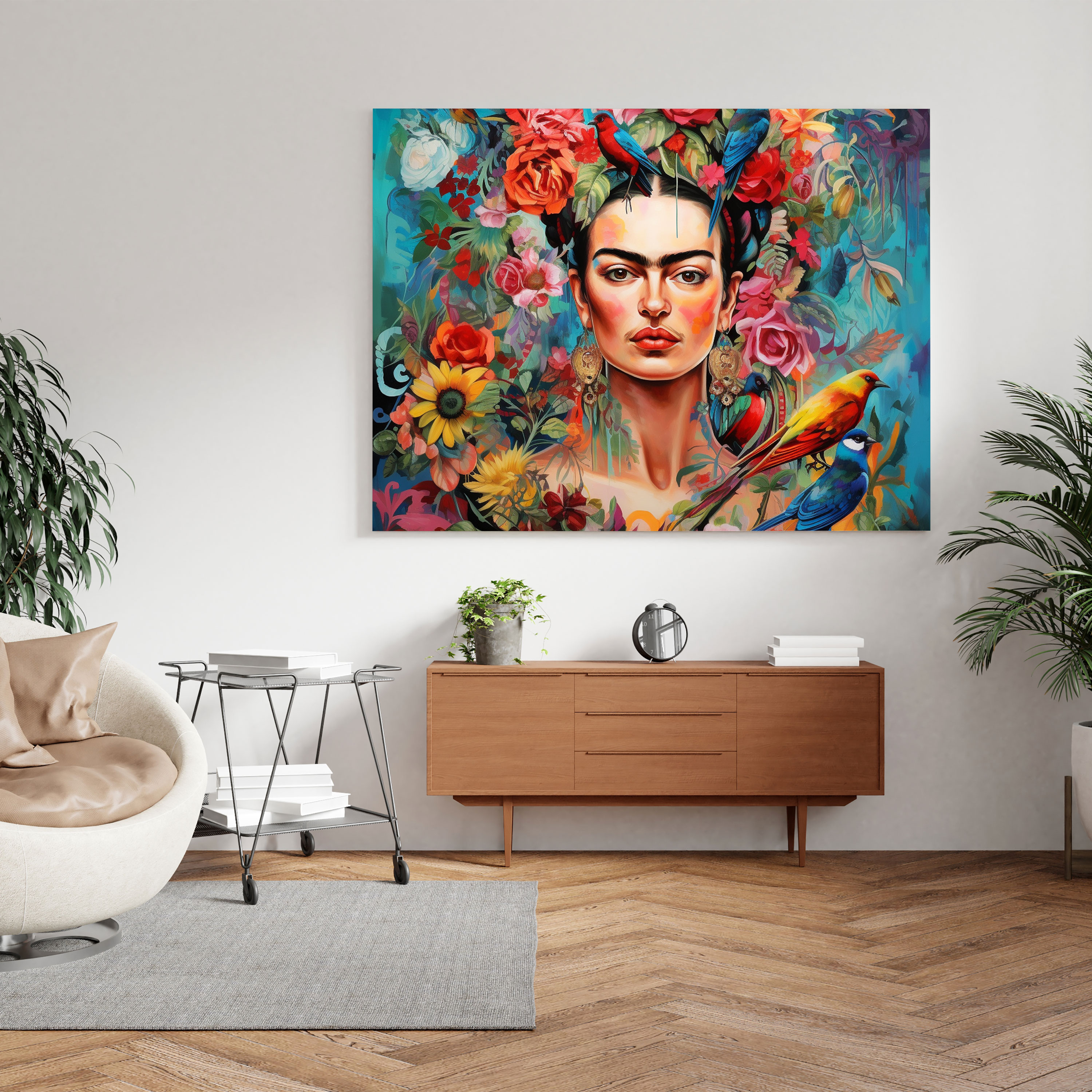 Frida Kahlo Kanvas Tablo - Ev Dekorasyonu Duvar Sanatı