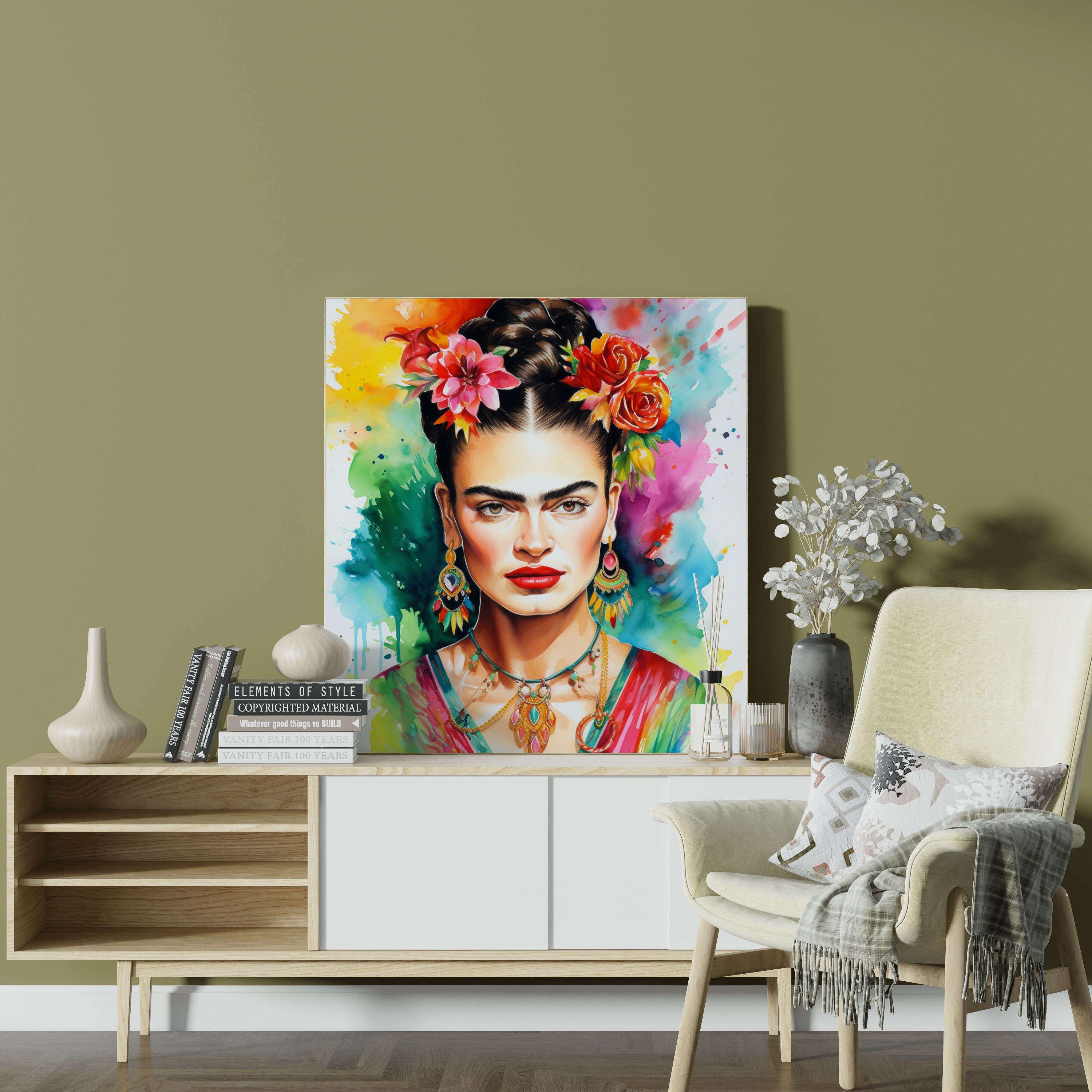 Frida Kahlo Duvar Sanatı - Ev Dekorasyonu Kanvas Tablo Duvar Dekorasyonu