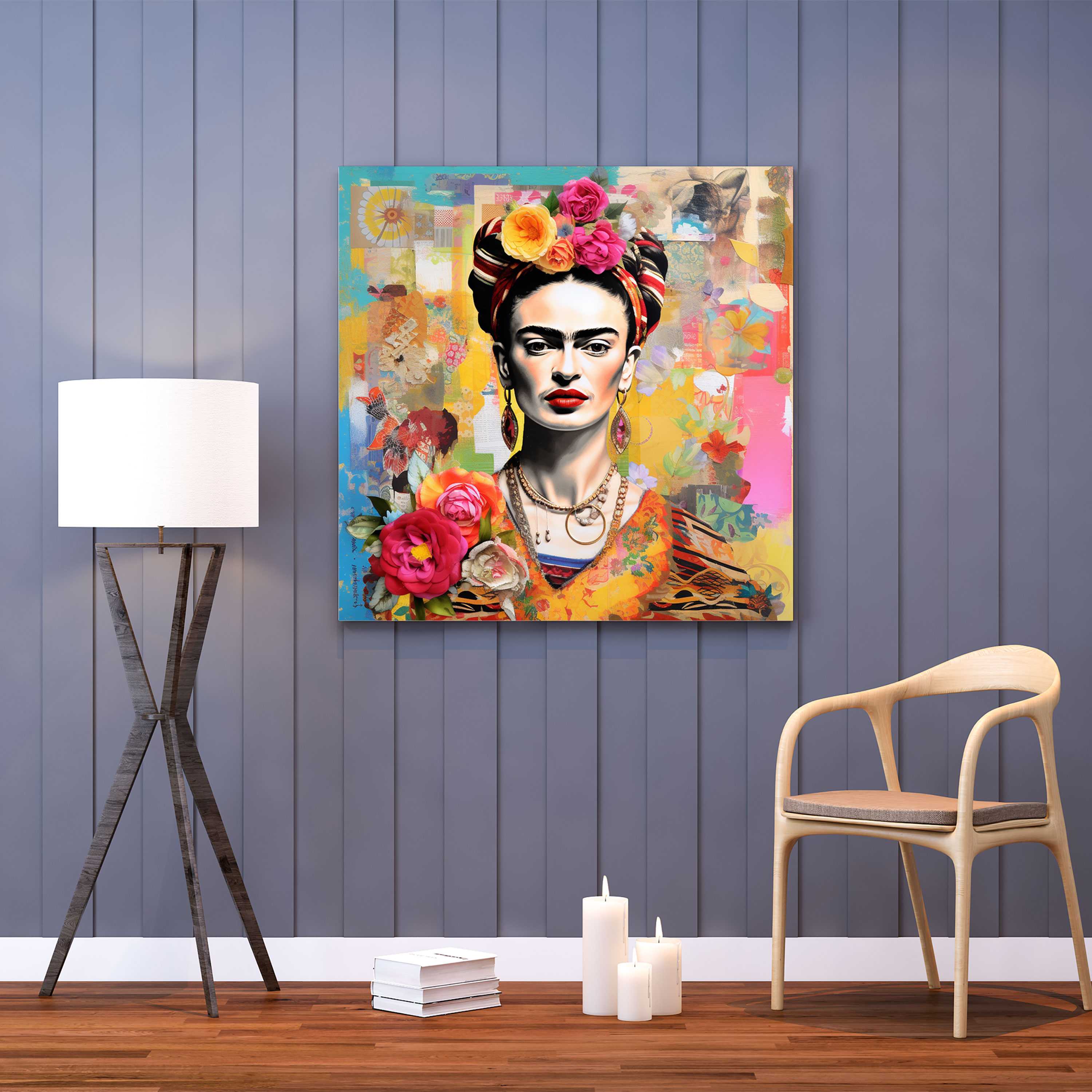Frida Kahlo Canvas Wall Art - Frida Kahlo, Whimsical Artwork, Wall Art, Canvas Wall Art