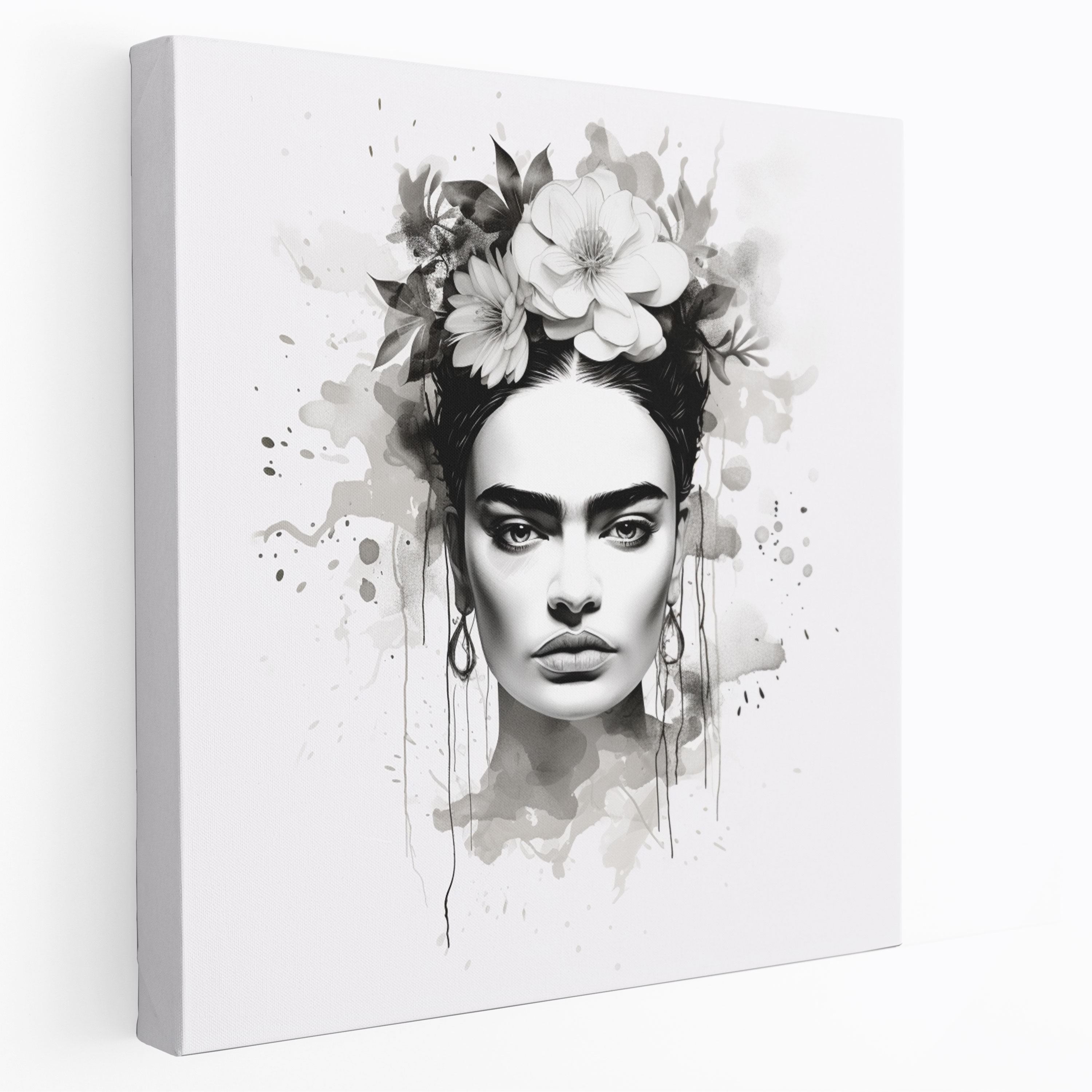 Frida Kahlo Minimalist Canvas Print - Frida Kahlo, Canvas, Wall Decoration, Sketch