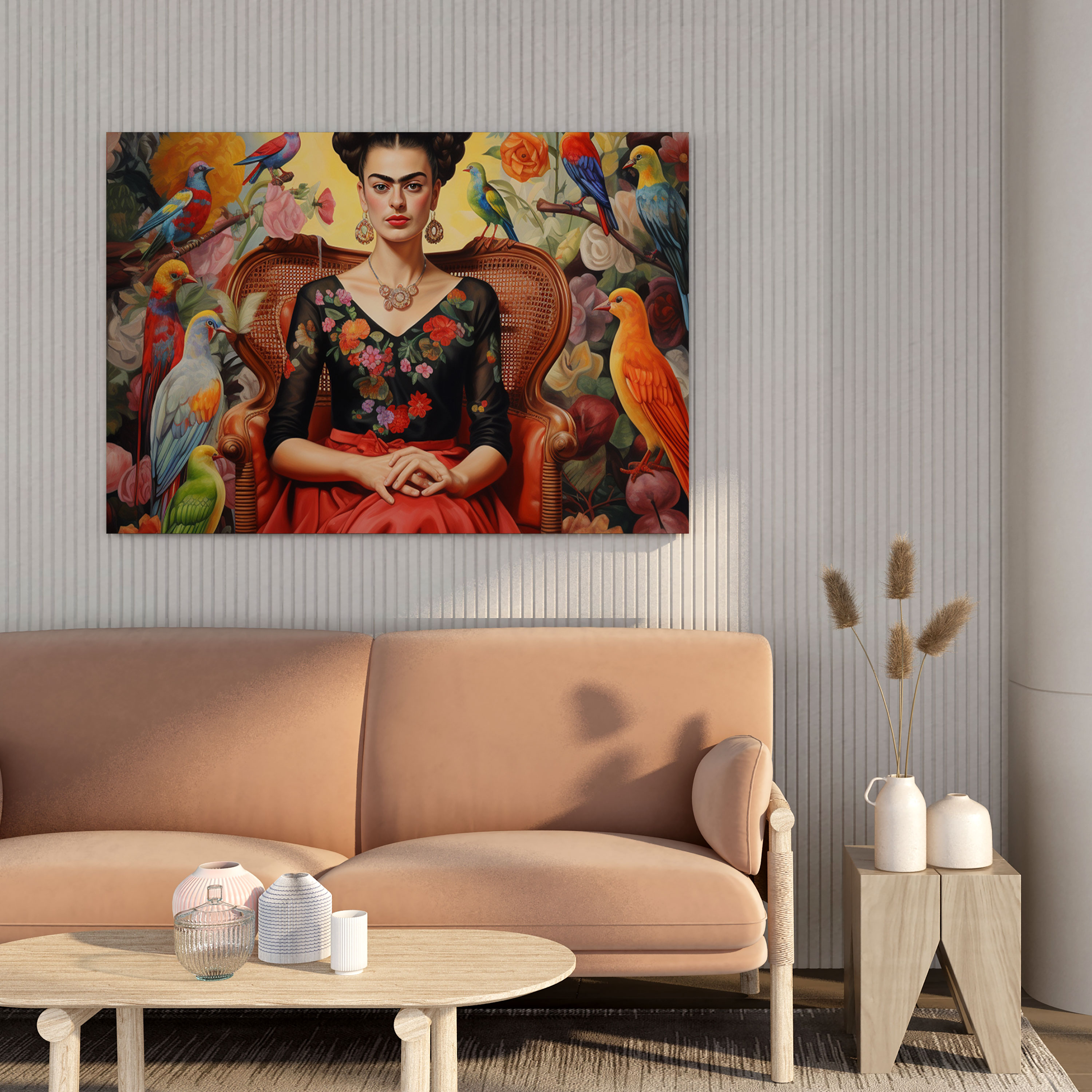 Frida Kahlo'nun Kanvas Tablosu - Surealist Resim - Duvara Asılabilir Kanvas Sanat