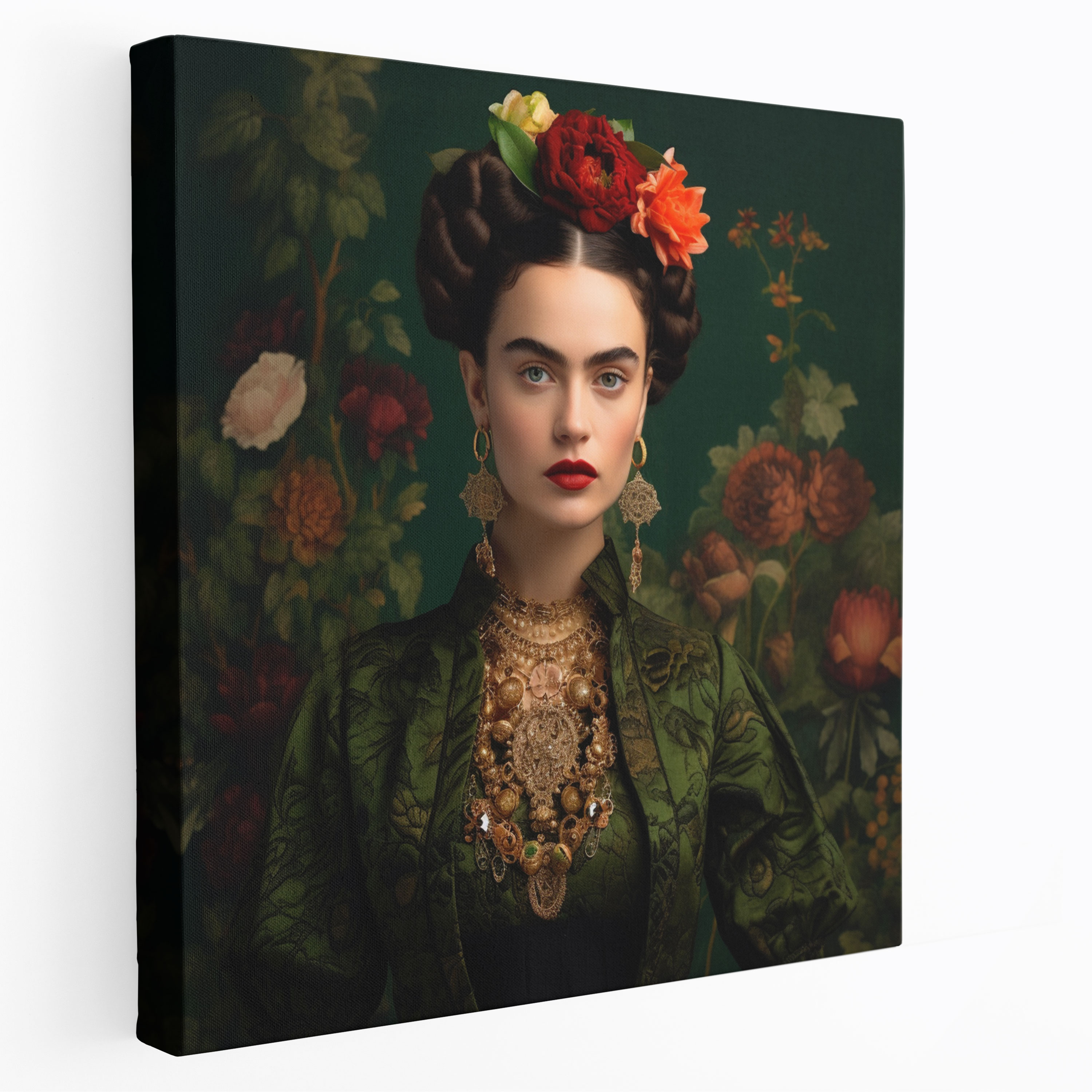 Frida Kahlo Kanvas Tablo - Gerçekçi Portre - Ev Dekorasyonu Frida Kahlo Gerçekçi Portre Canlı Benzerlik