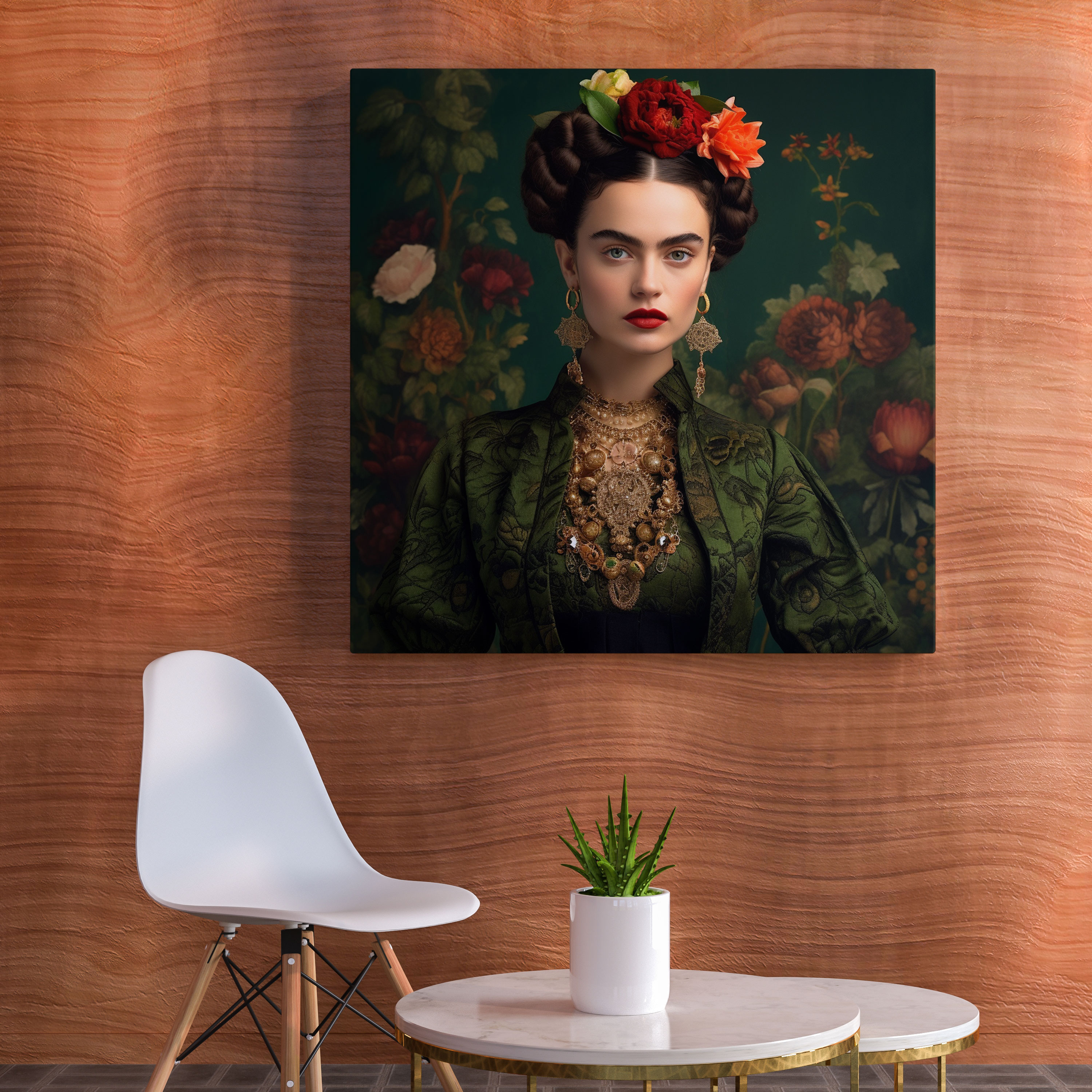 Frida Kahlo Kanvas Tablo - Gerçekçi Portre - Ev Dekorasyonu Frida Kahlo Gerçekçi Portre Canlı Benzerlik