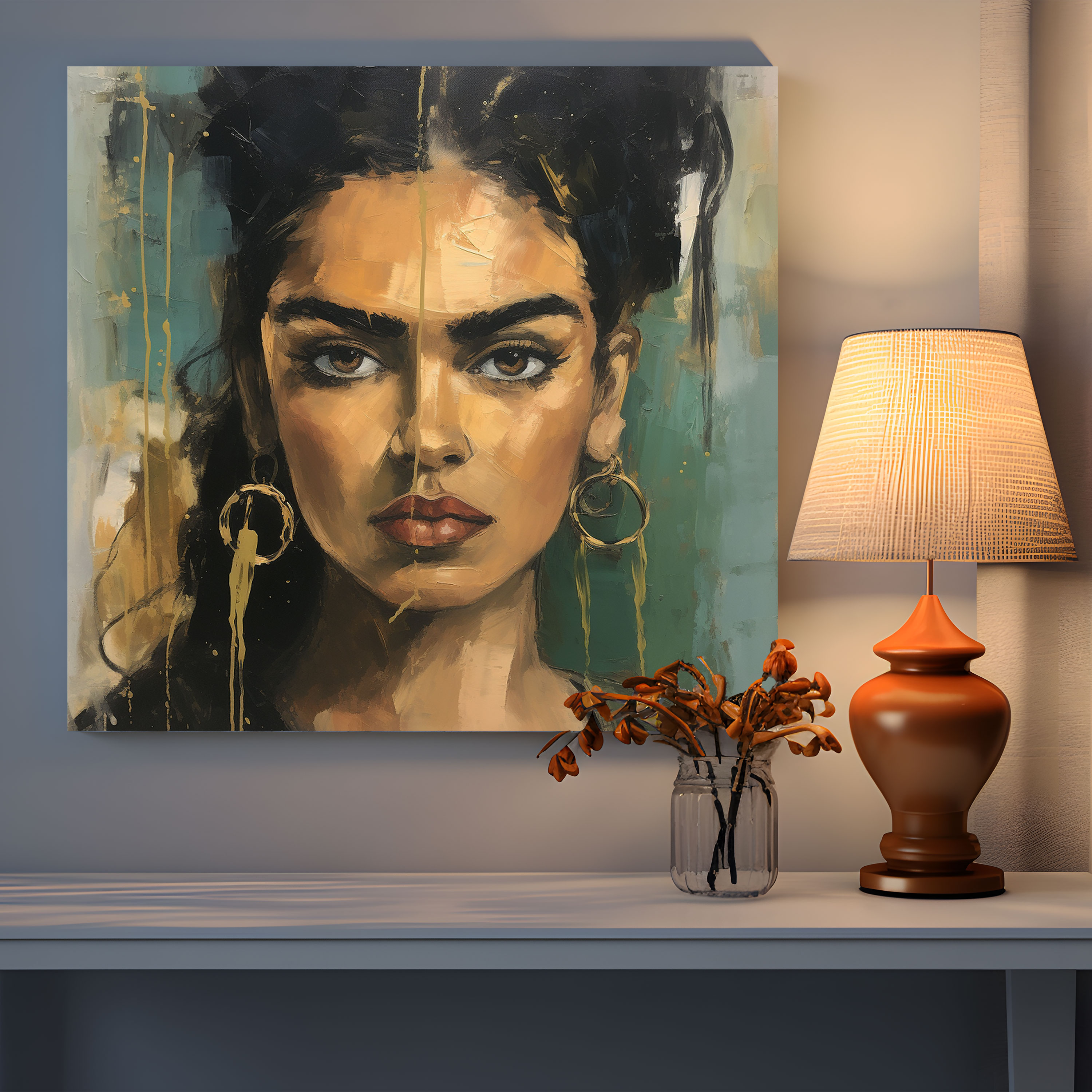 Frida Kahlo Kanvas Tablo - Duvar Dekorasyonu ve Yağlı Boya Sanatı