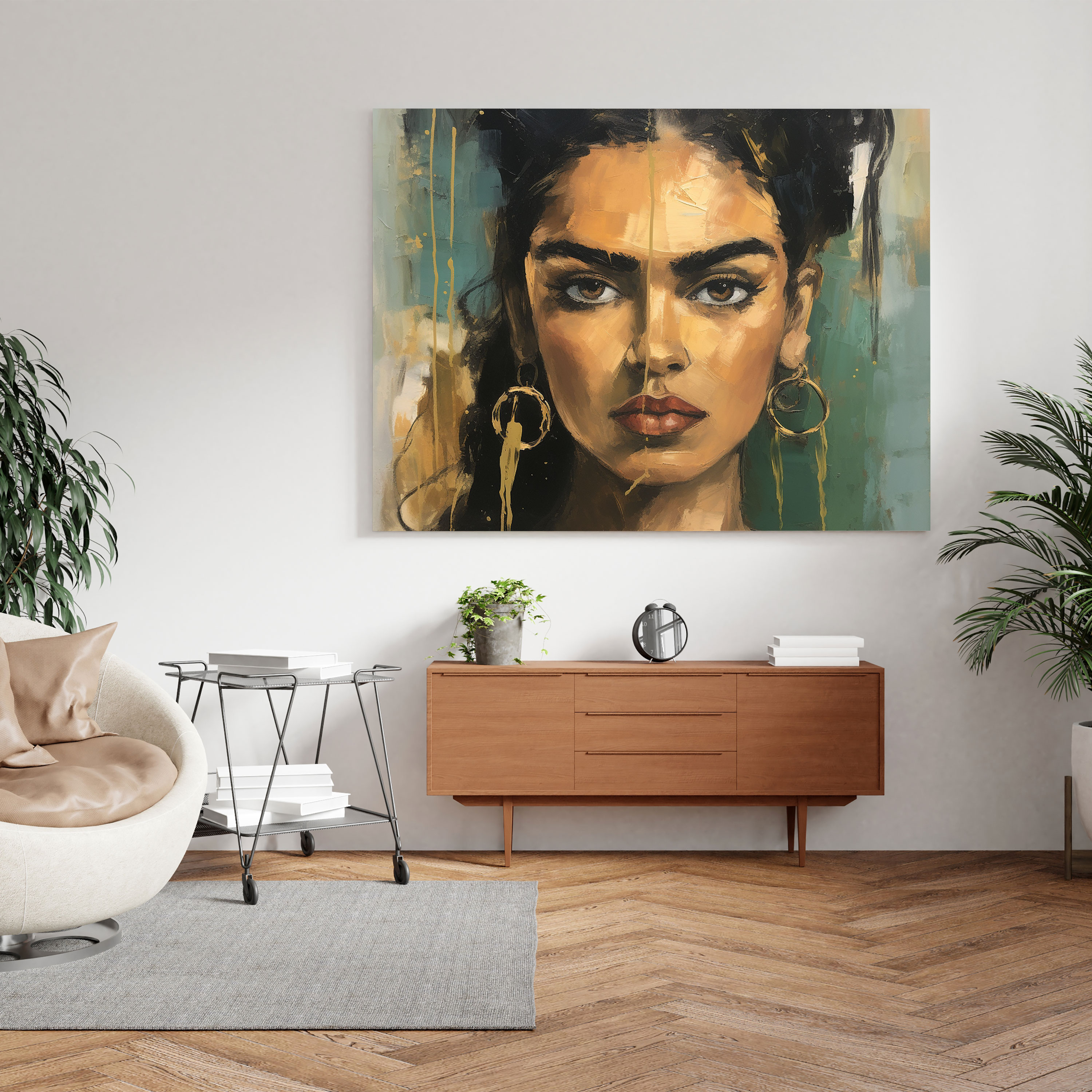 Frida Kahlo Kanvas Tablo - Duvar Dekorasyonu ve Yağlı Boya Sanatı