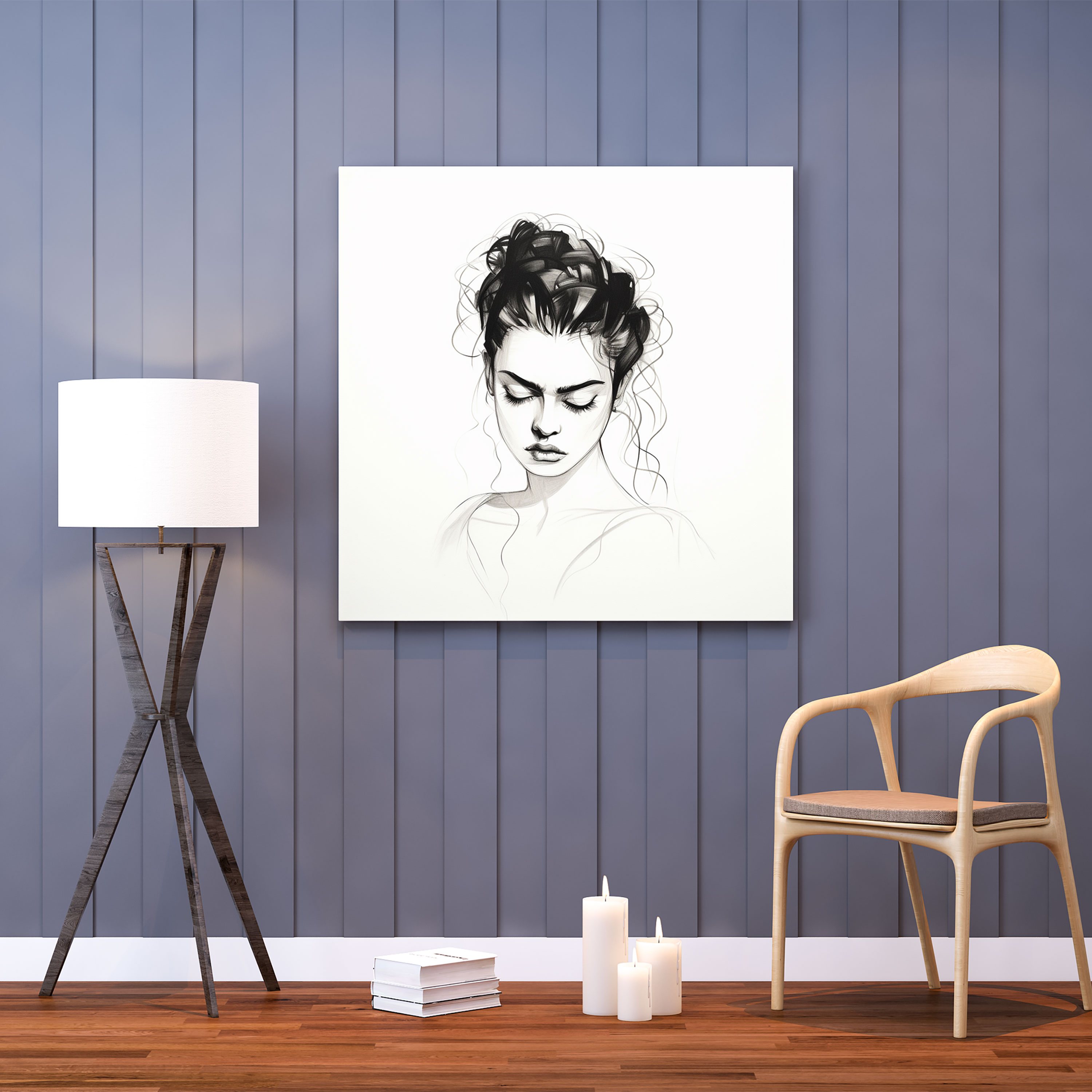 Frida Kahlo Duvar Kanvası - Frida Kahlo Kendi Gücü Duvar Sanatı Kanvas Duvar Sanatı