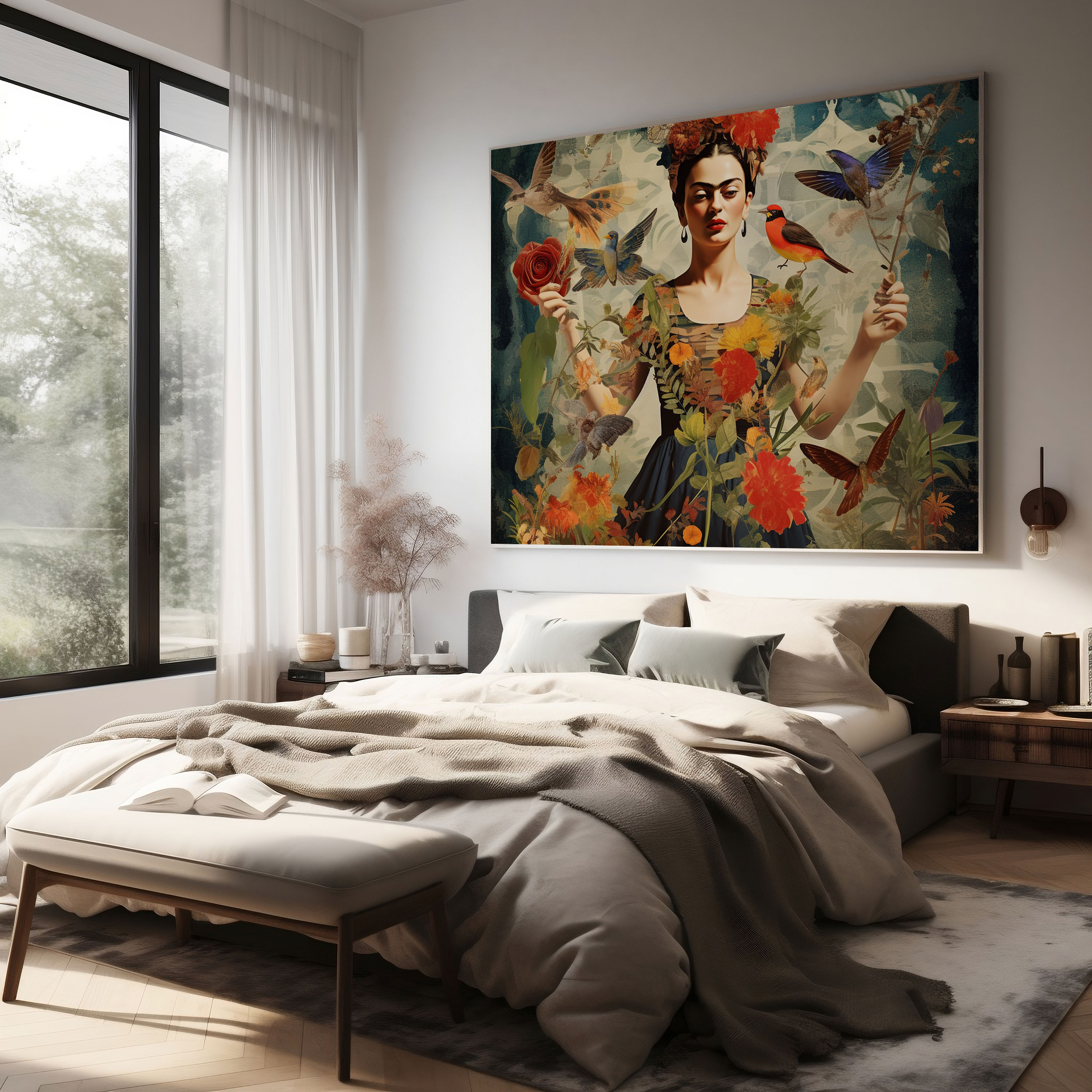 Frida Kahlo Canvas Wall Decoration - Frida Kahlo, Home Decoration, Canvas, Canvas Wall Art