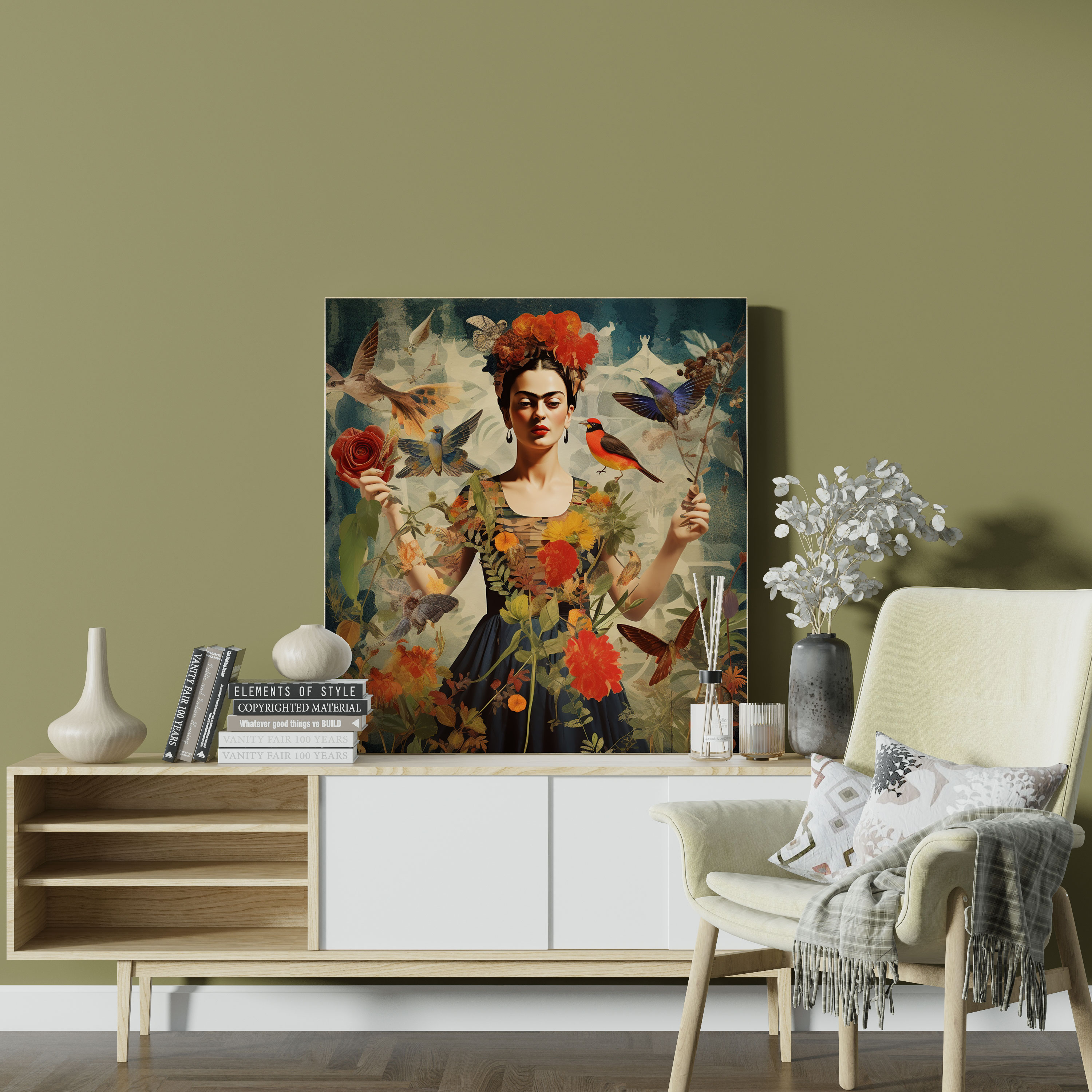 Frida Kahlo Canvas Wall Decoration - Frida Kahlo, Home Decoration, Canvas, Canvas Wall Art