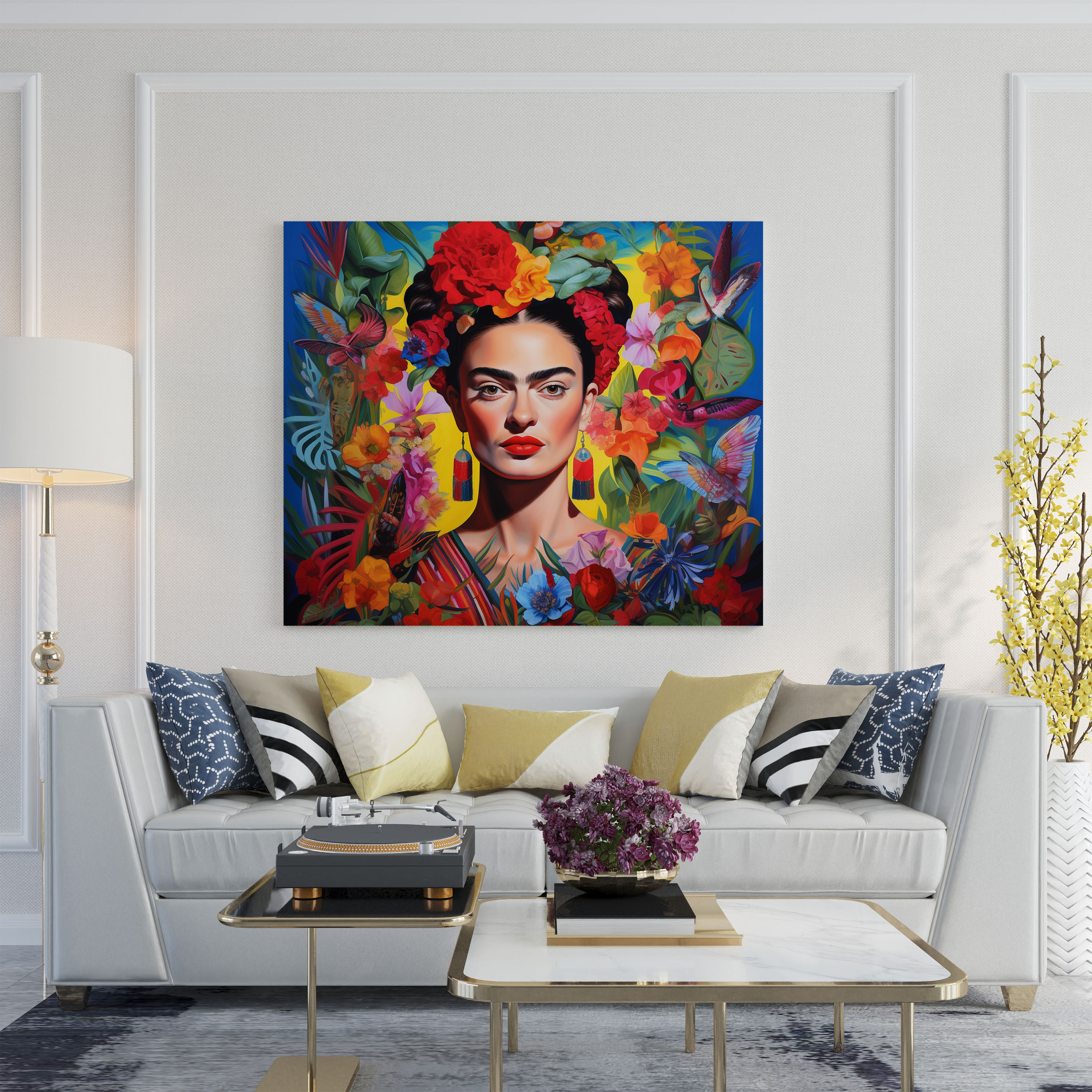 Frida Kahlo Canvas Print - Frida Kahlo, Canvas Wall Art, Vibrant, Wall Art